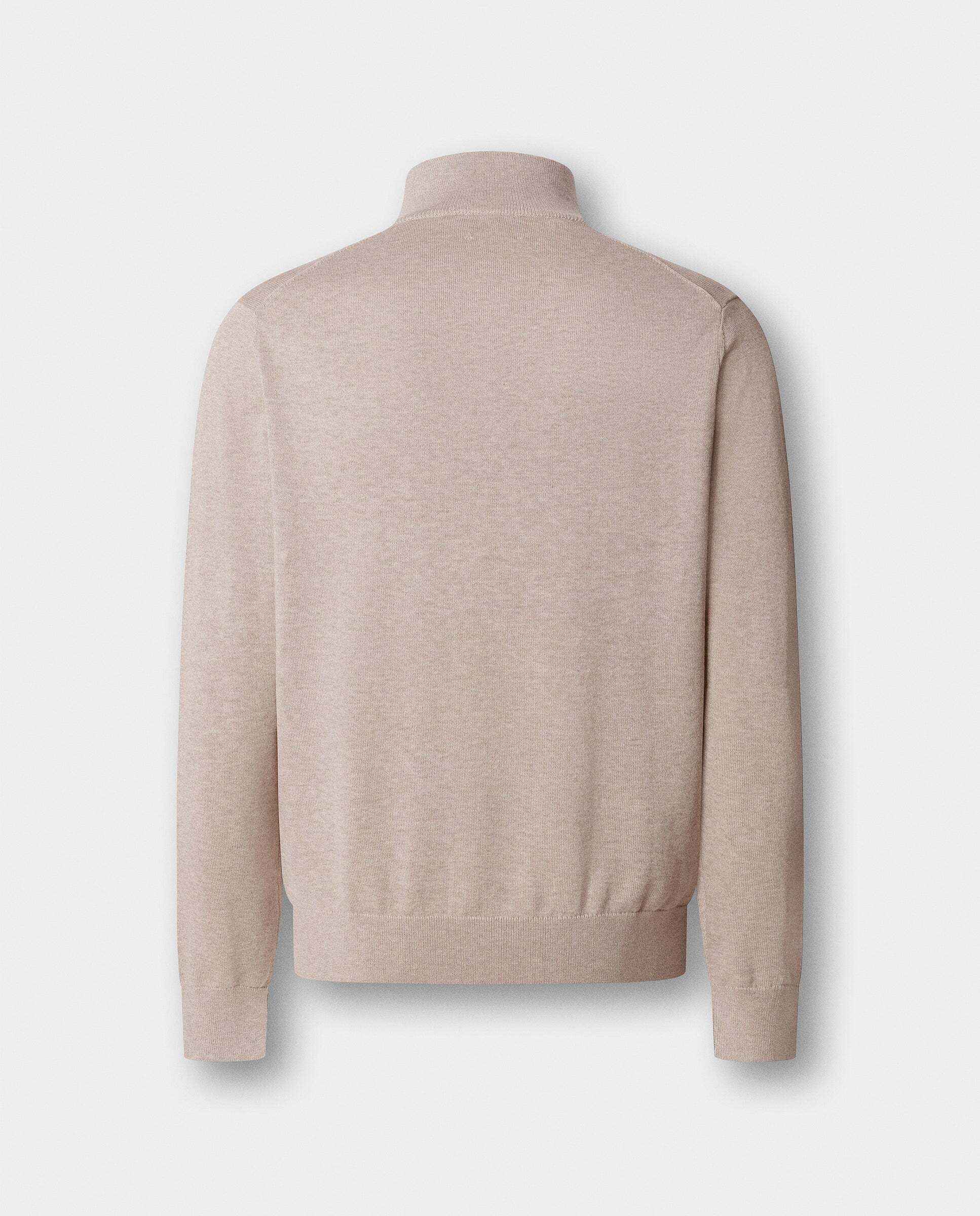 Jersey de hombre cuarto de cremallera algodón - Hackett - Beige Beige-8