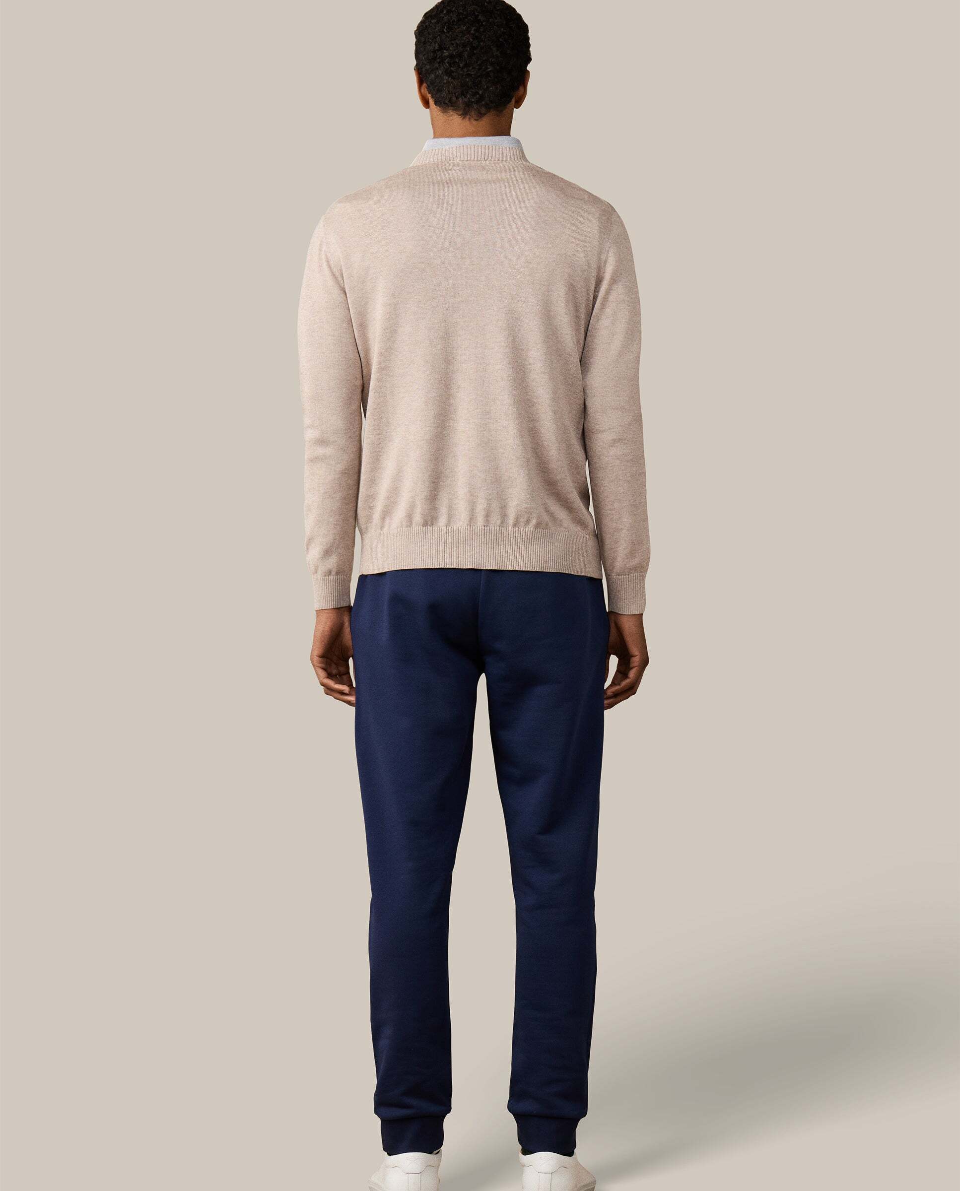 Jersey de hombre con cuello redondo algodón - Hackett - Beige Beige-3
