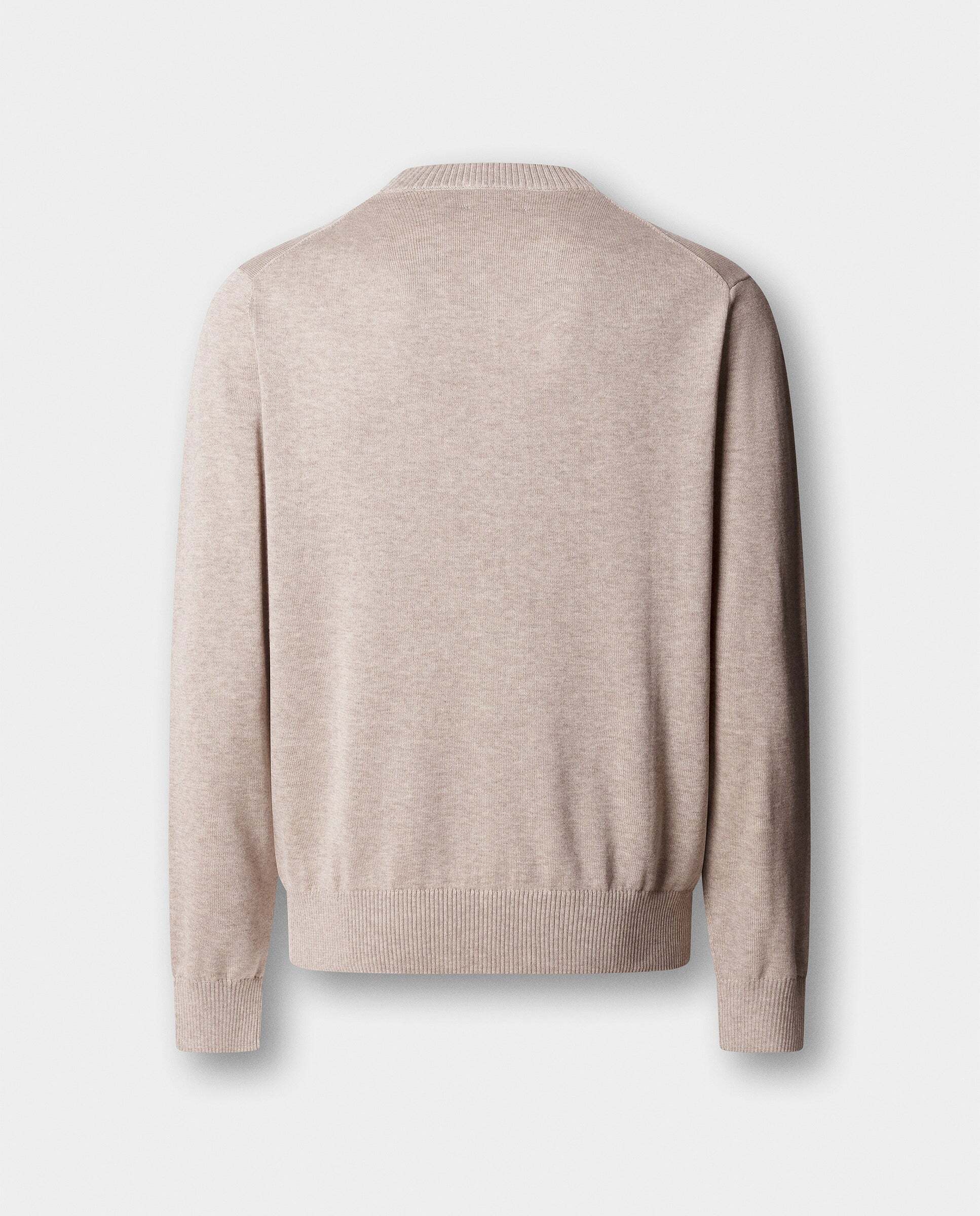 Jersey de hombre con cuello redondo algodón - Hackett - Beige Beige-8