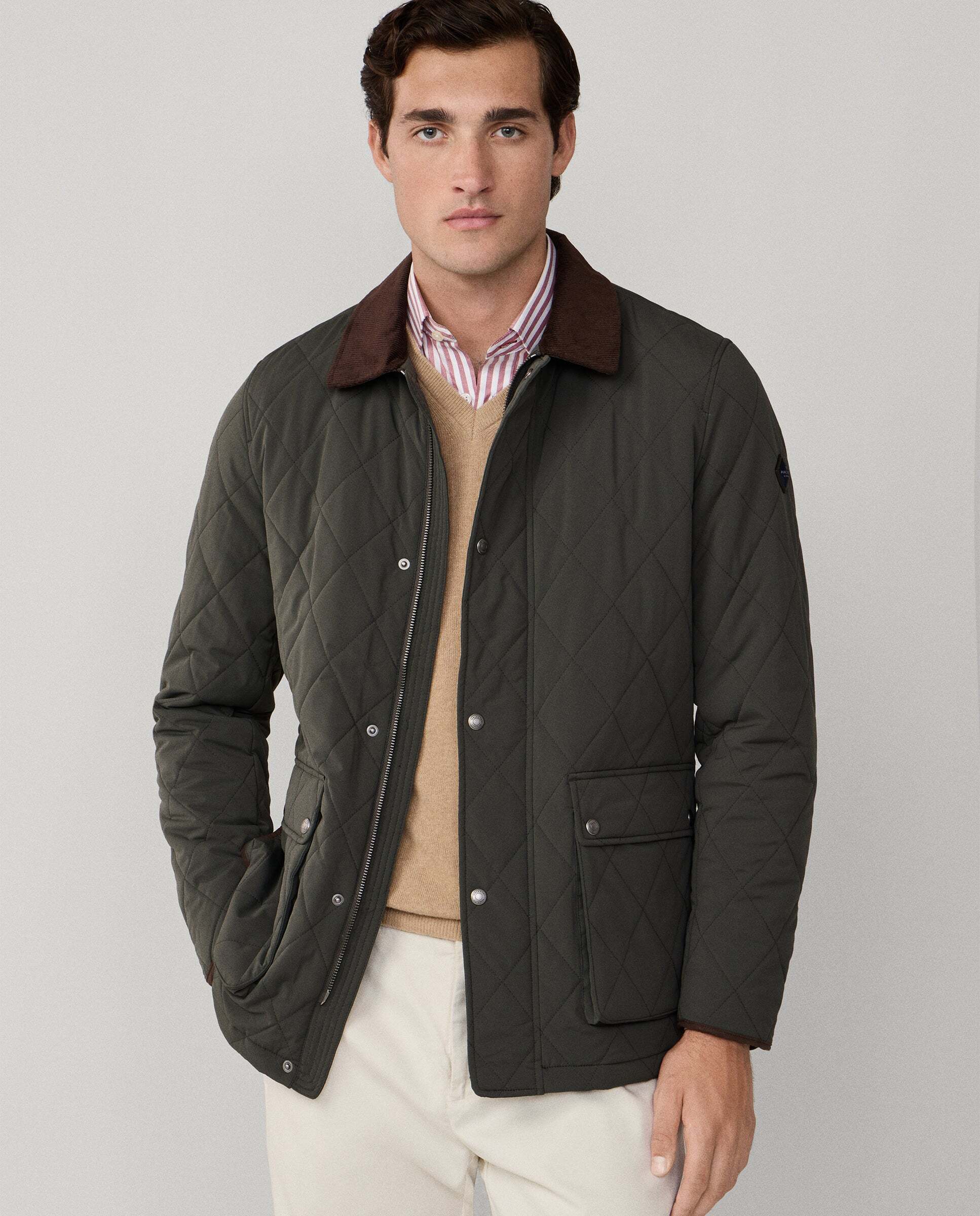 Chaqueta de hombre acolchada - Hackett - Verde oscuro Verde oscuro-1