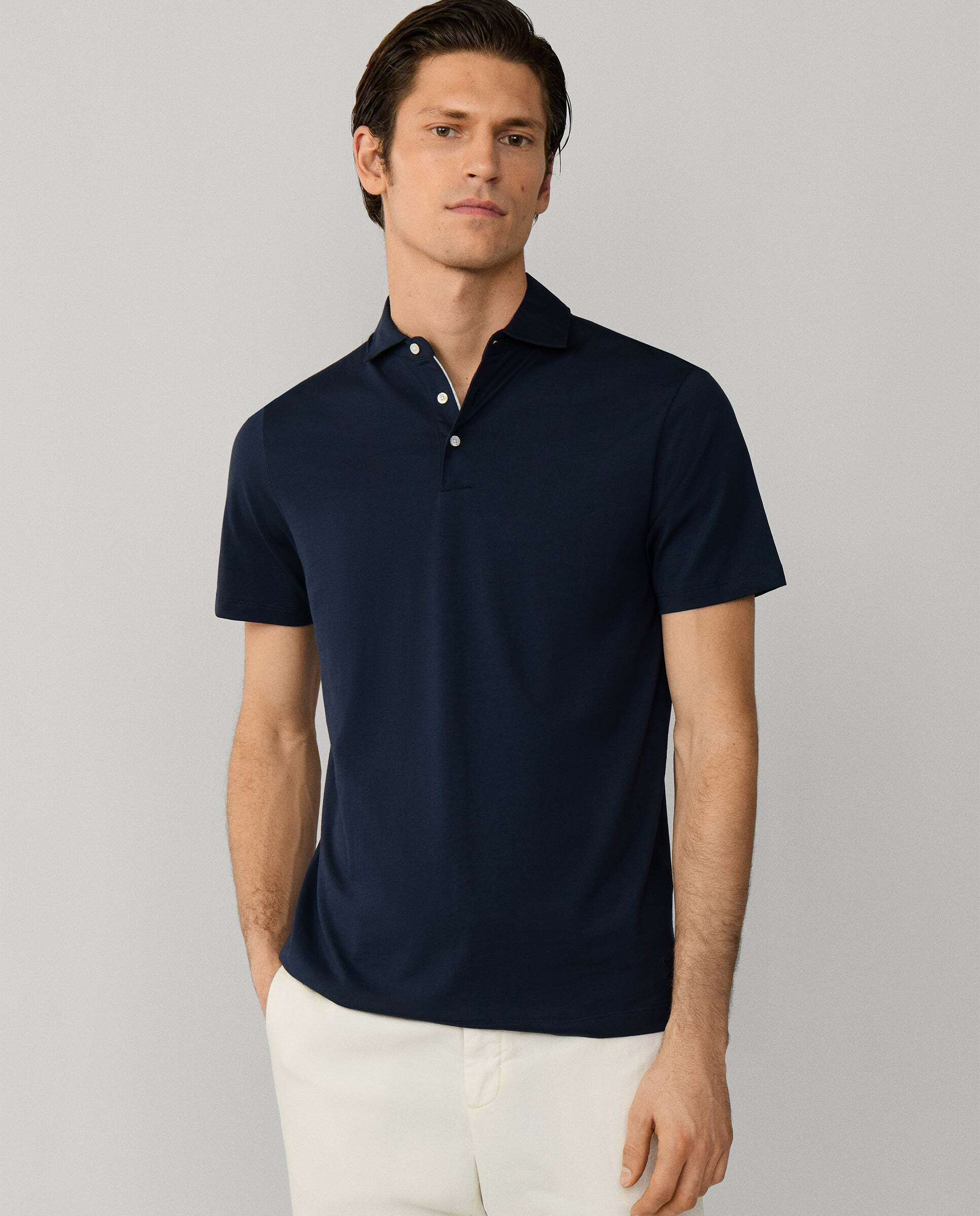 Polo de hombre pima manga corta fit clásico - Hackett - Azul Azul-1
