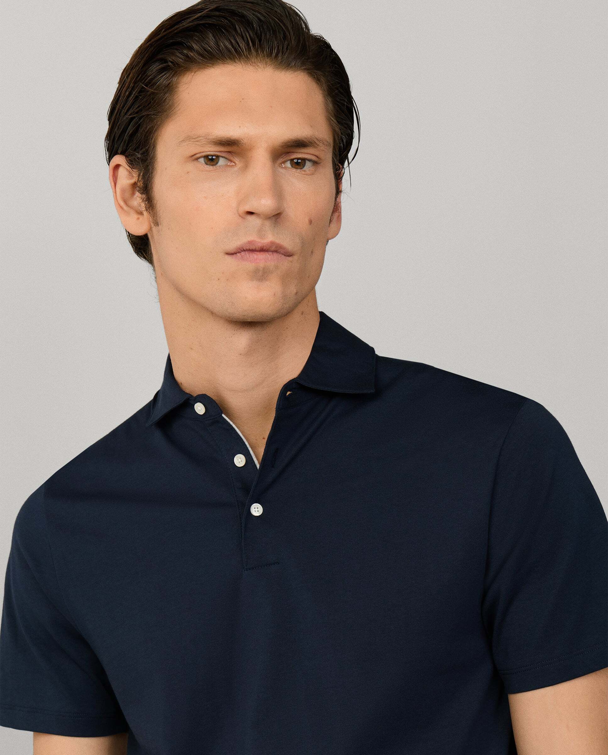 Polo de hombre pima manga corta fit clásico - Hackett - Azul Azul-4
