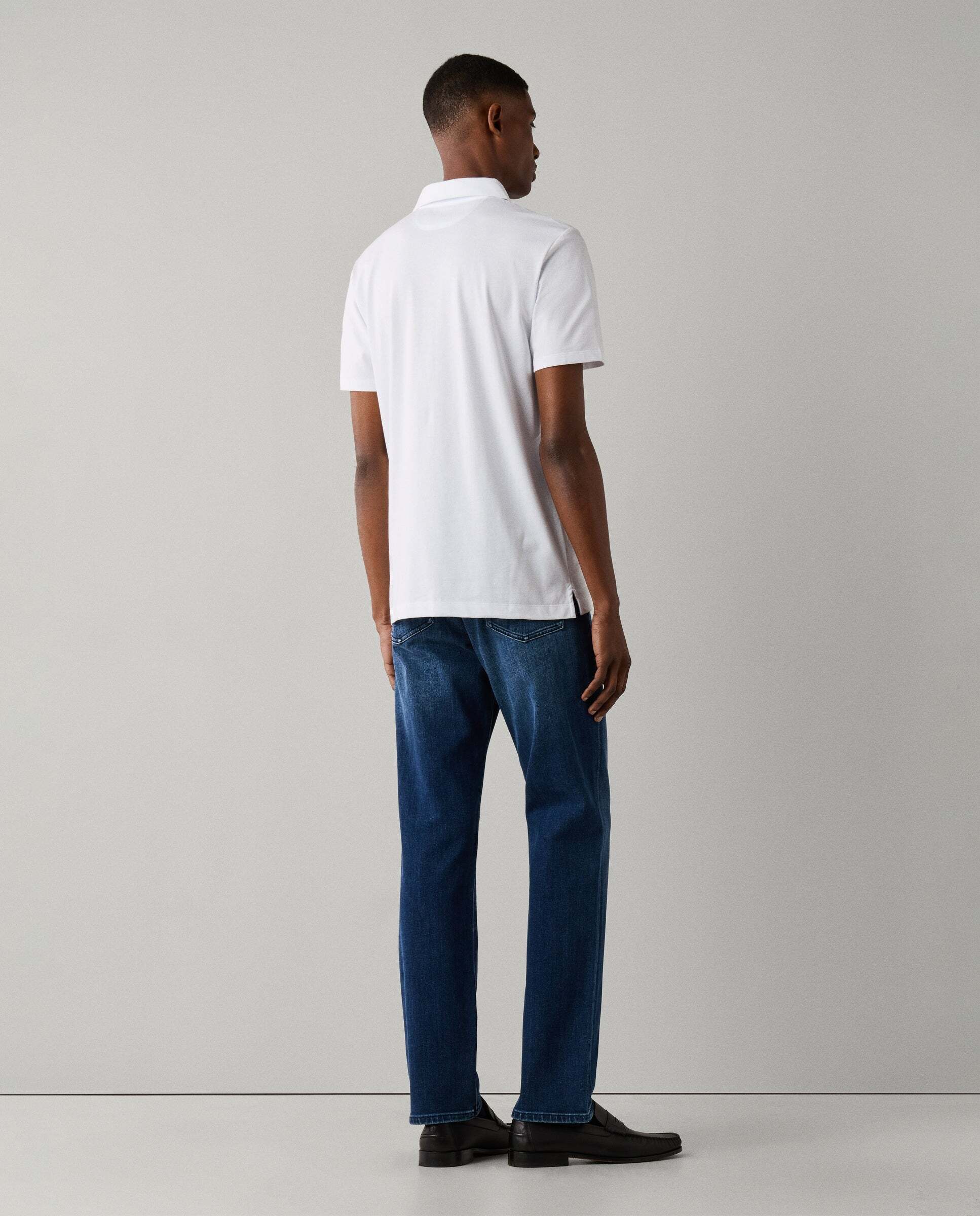 Polo de hombre pima manga corta fit clásico - Hackett - Blanco Blanco-3