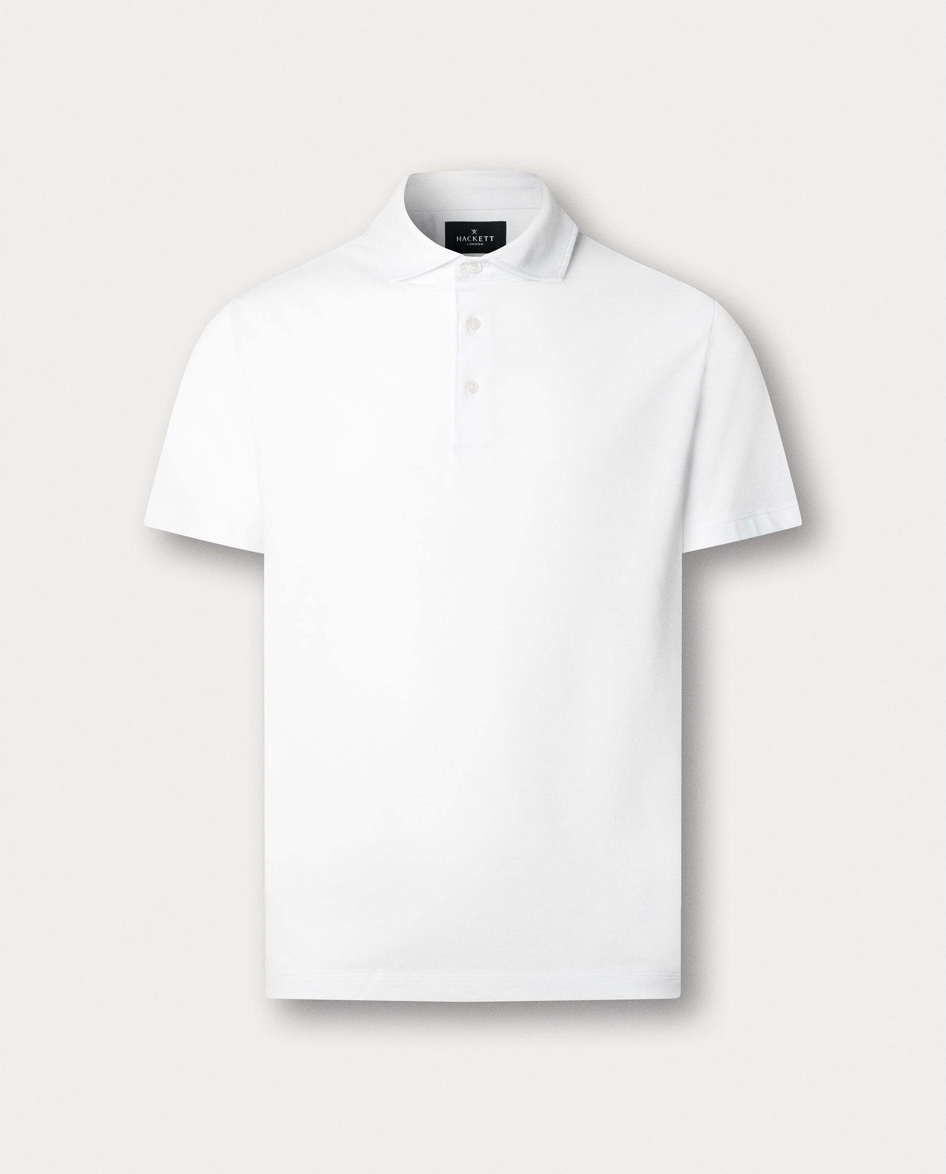 Polo de hombre pima manga corta fit clásico - Hackett - Blanco Blanco-7