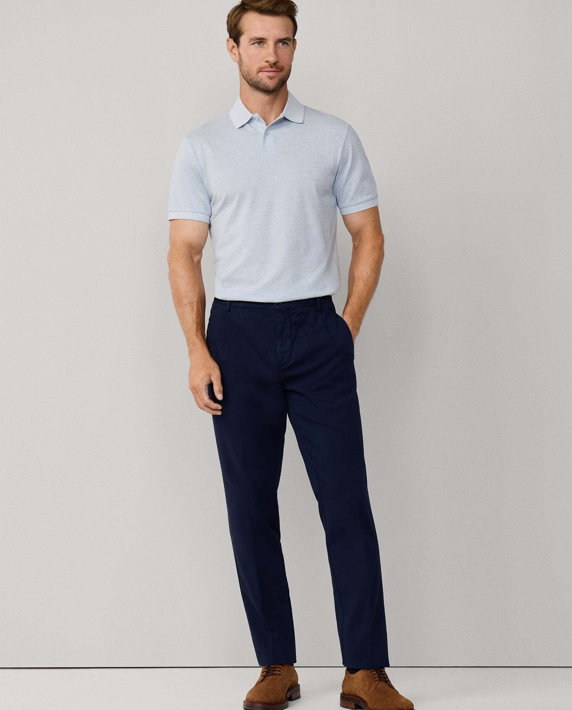 Hackett London TEXTURE - Pantalones Chinos - Taupe/marrón Topo