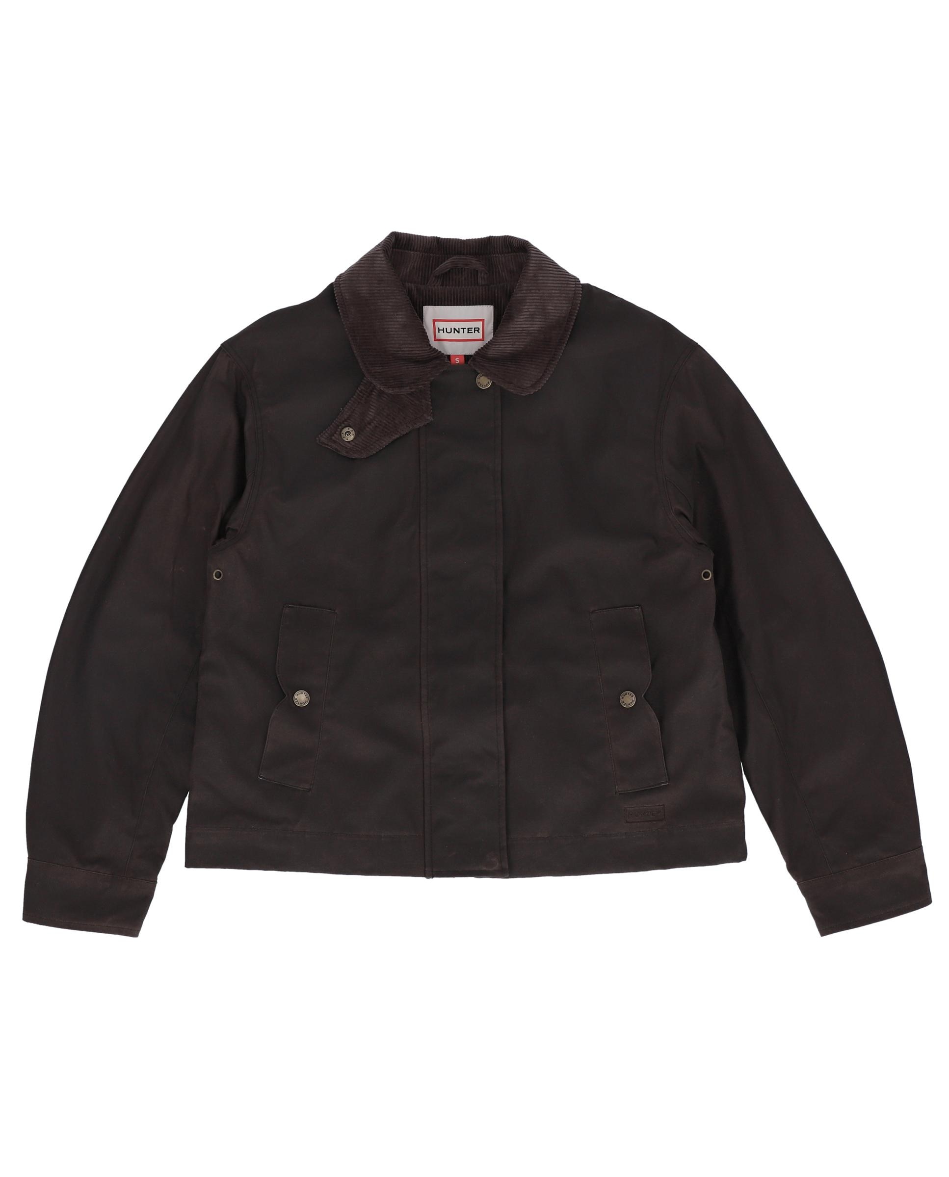 Chaqueta de mujer impermeable de algodón - Hunter - Marrón chocolate Marrón chocolate-1