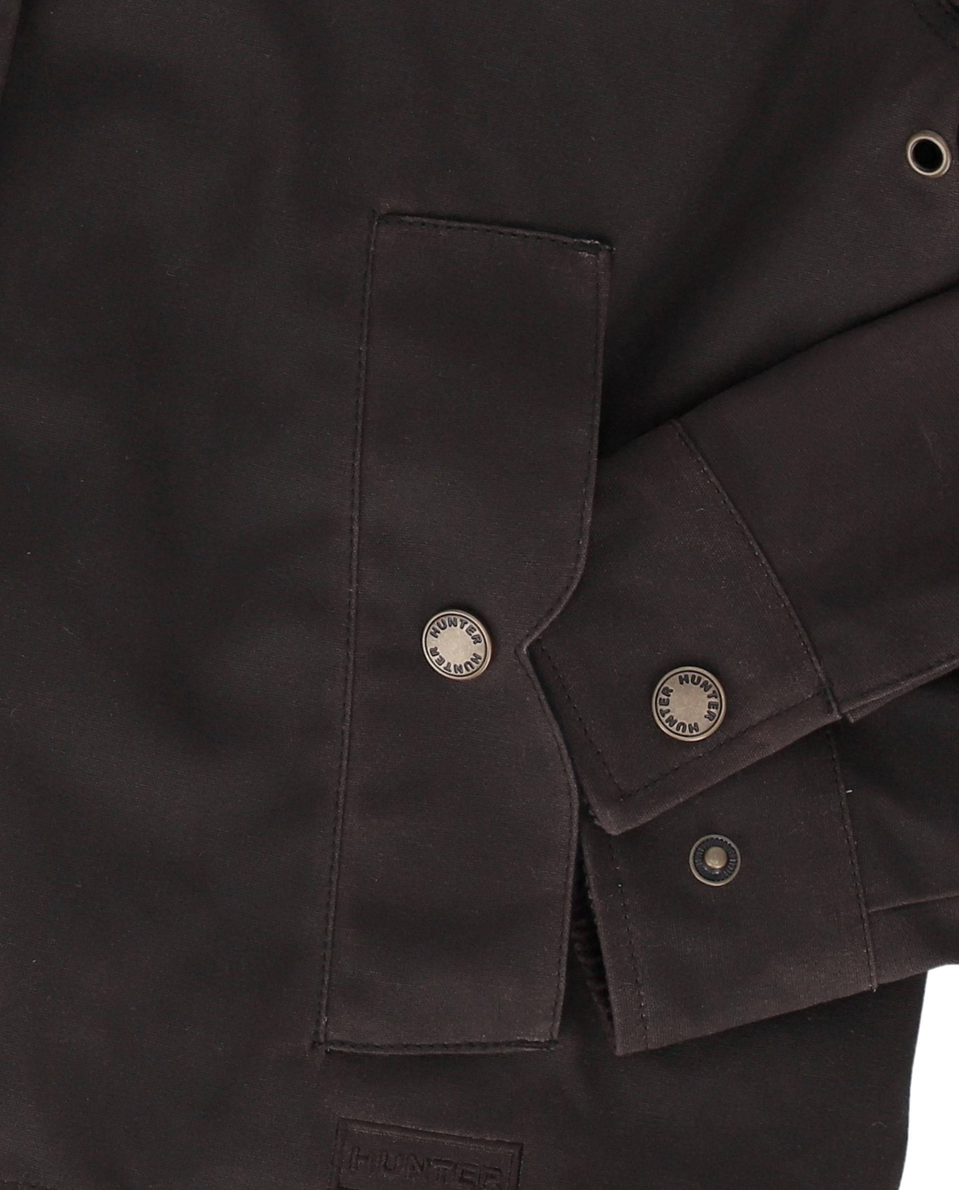 Chaqueta de mujer impermeable de algodón - Hunter - Marrón chocolate Marrón chocolate-2