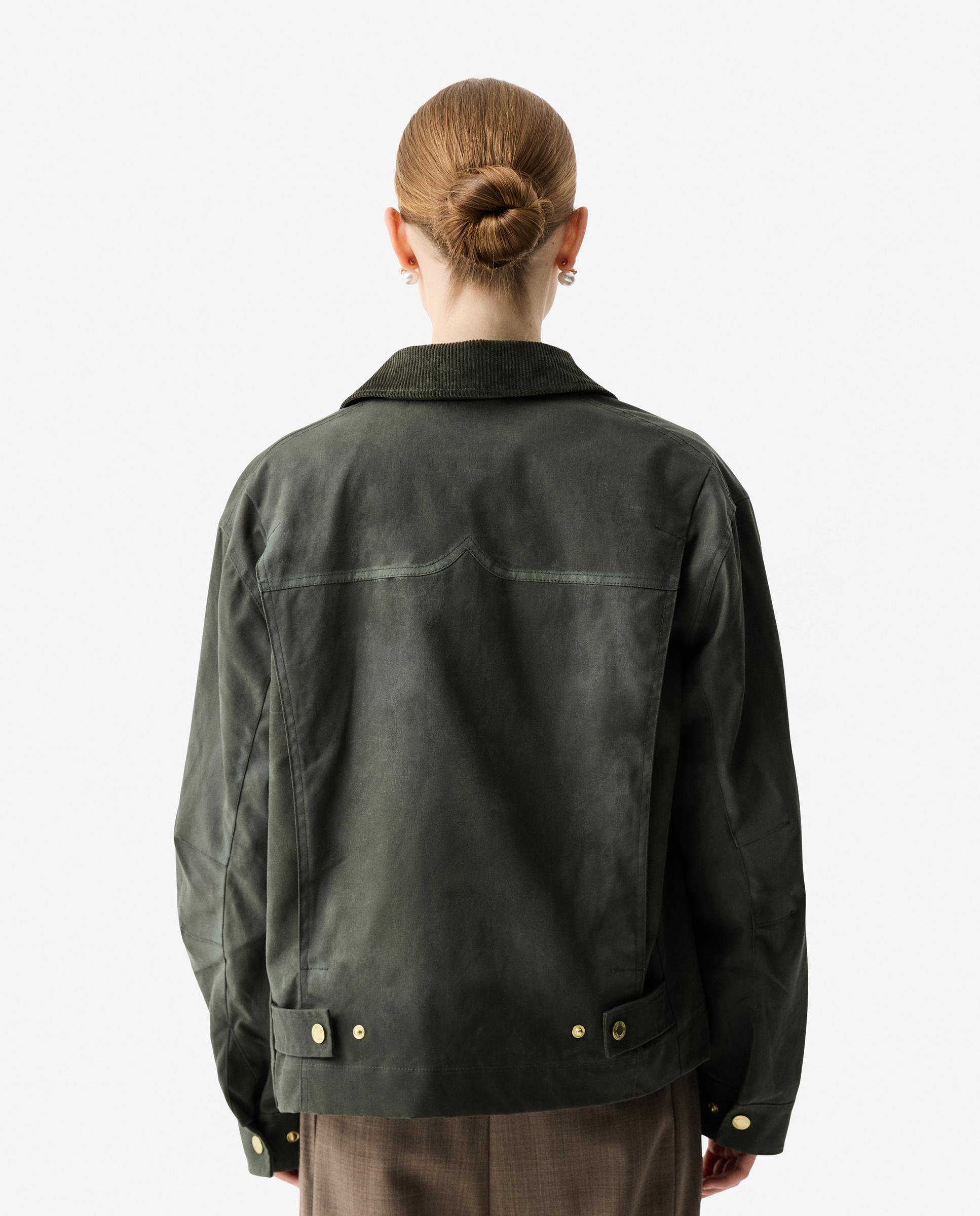 Chaqueta de mujer impermeable de algodón - Hunter - Verde Verde-2