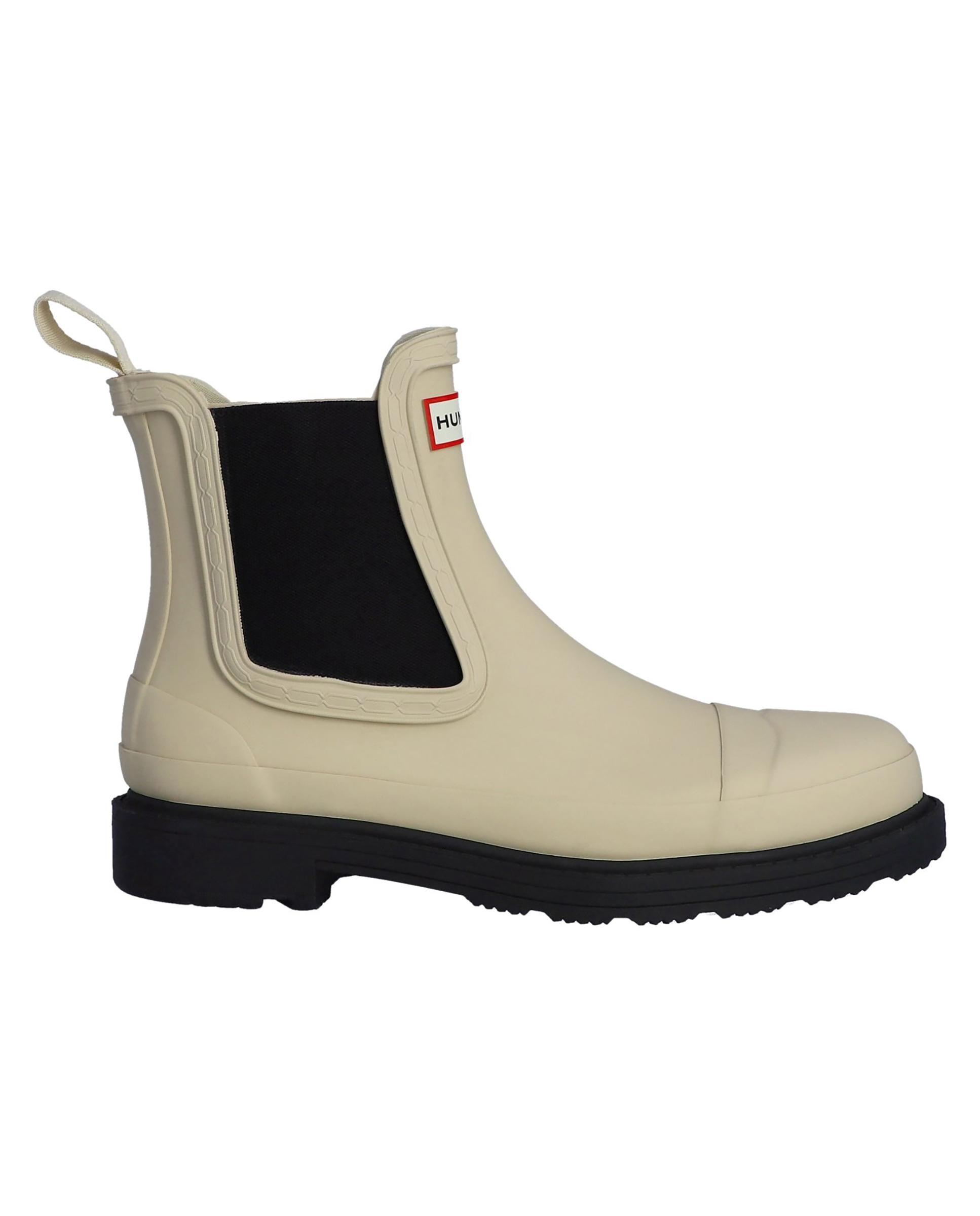 Hunter - Botas de agua de mujer chelsea commando con elásticos.