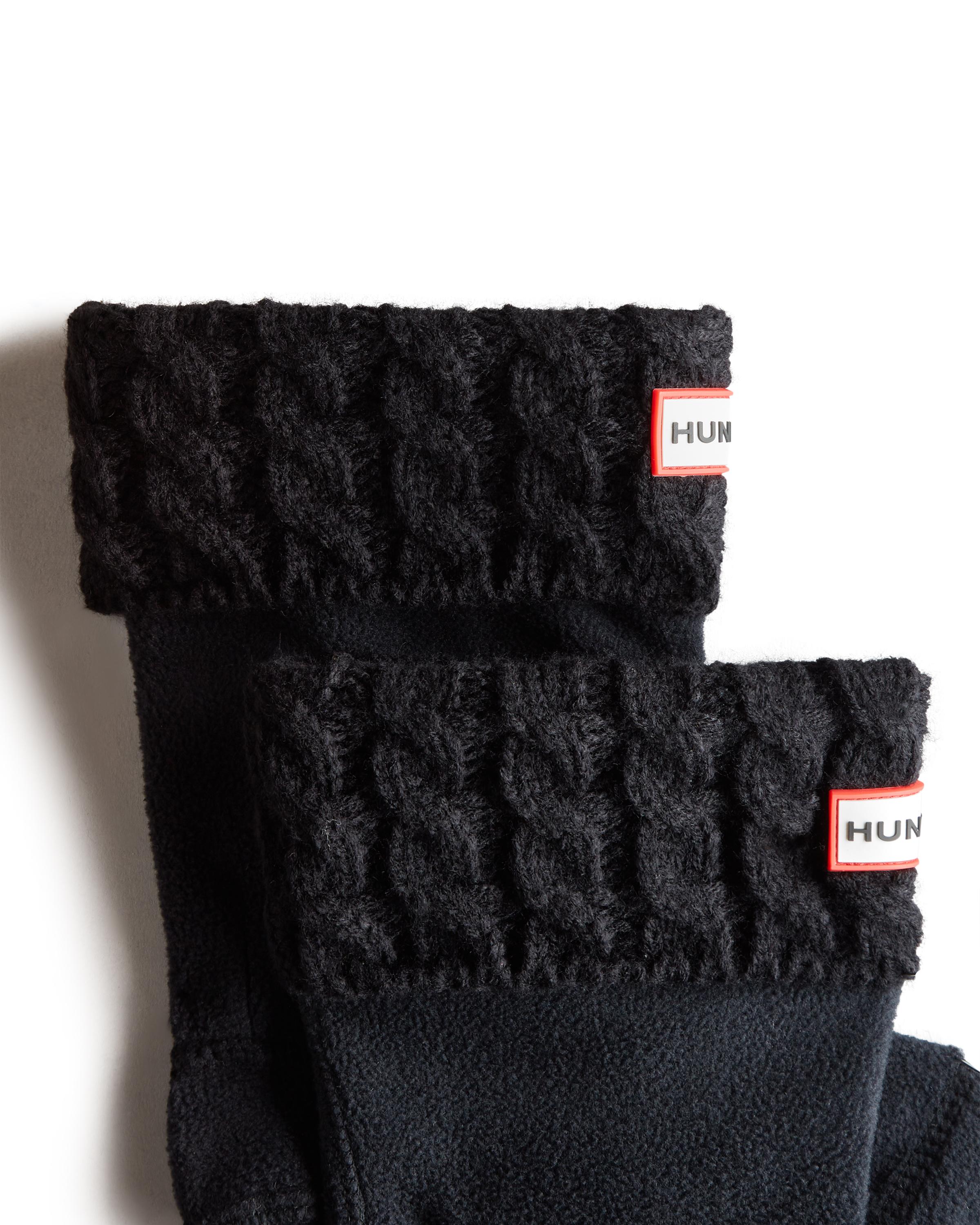 Calcetín 6 stitch cable short - Hunter - Negro Negro-2