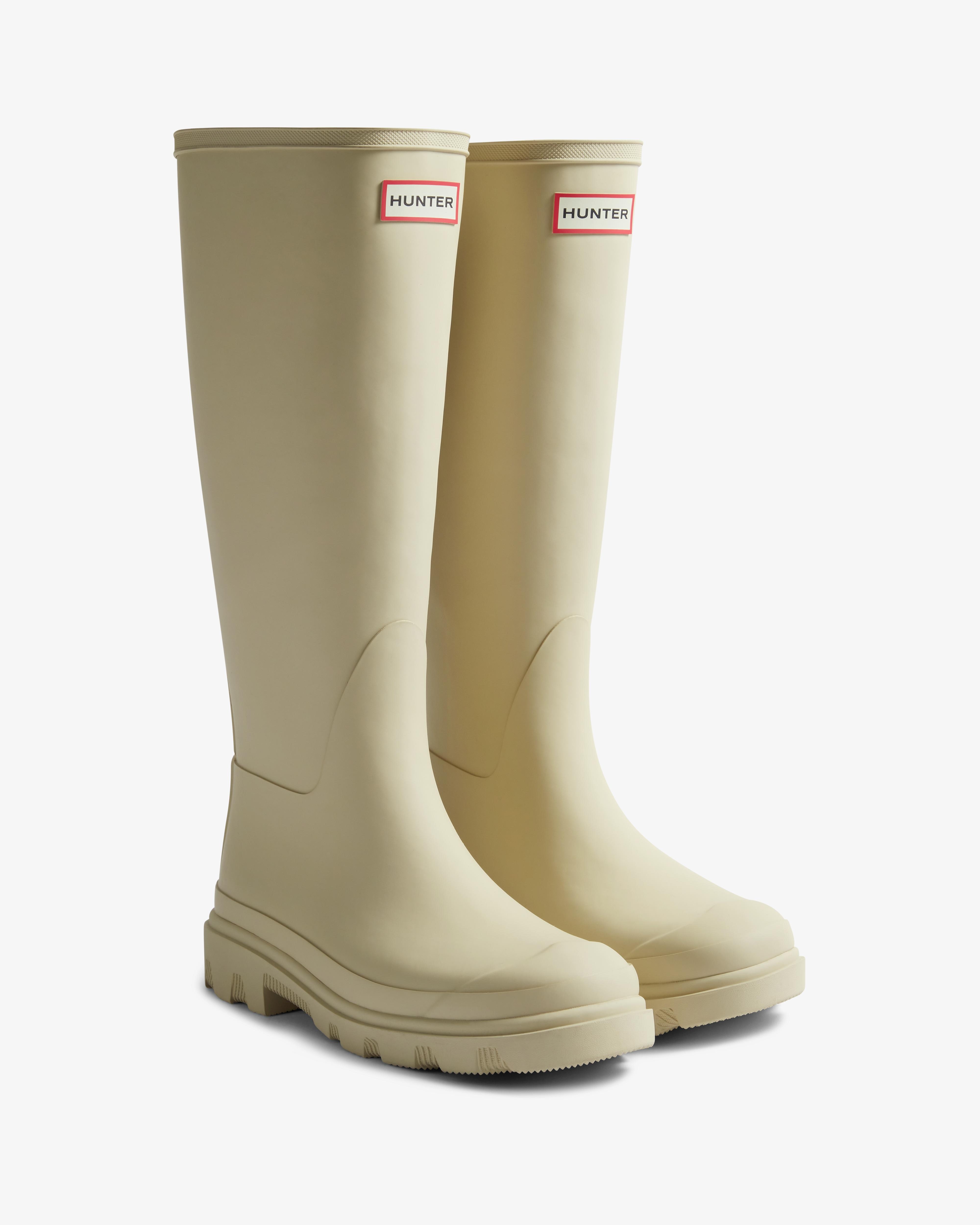 Imagen 3 de Botas de agua unisex downpour altas con suela moldeada - Hunter - Beige Beige