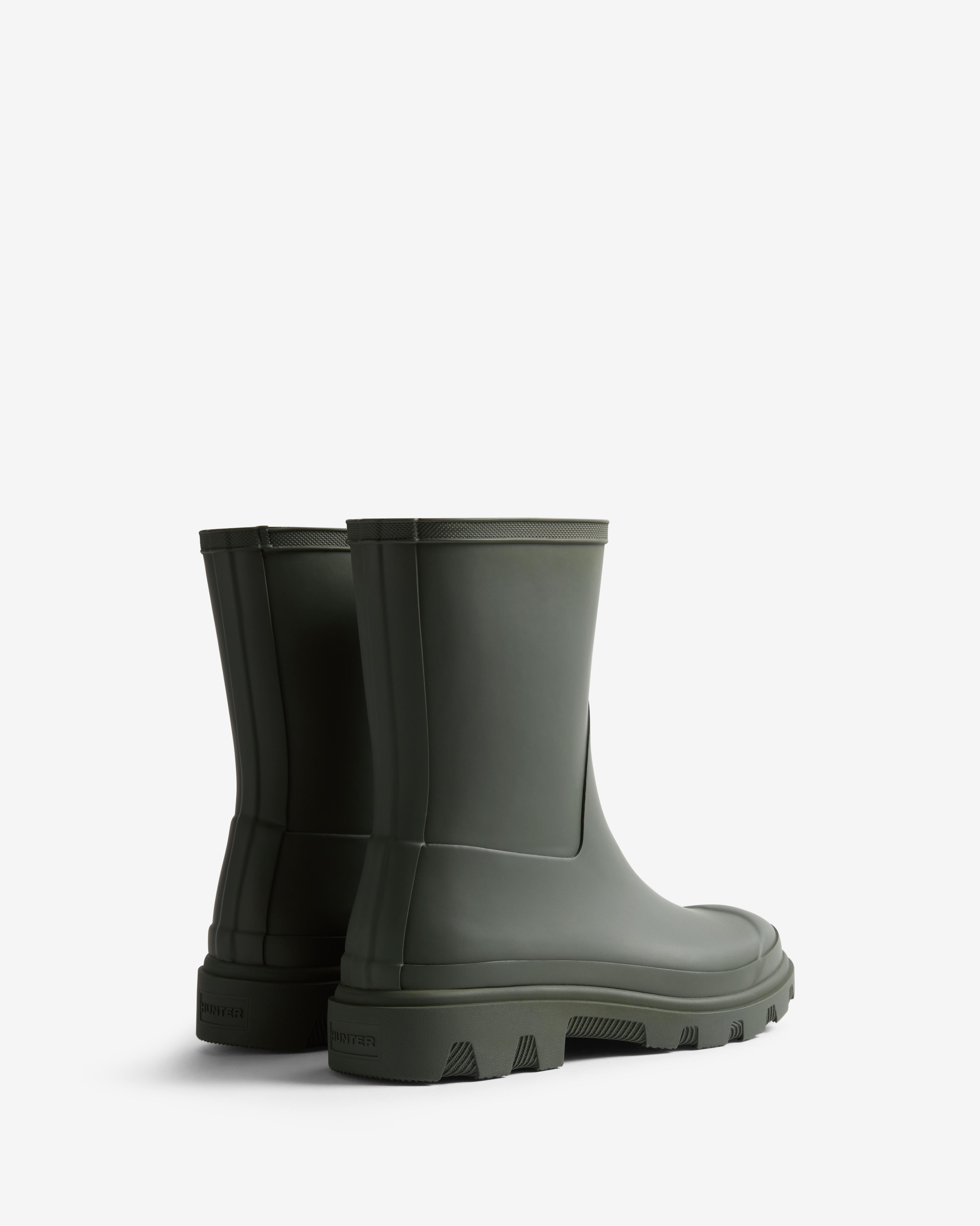 Botas de agua downpour tall unisex de caña corta y caucho natural - Hunter - Verde Oliva Verde Oliva-3