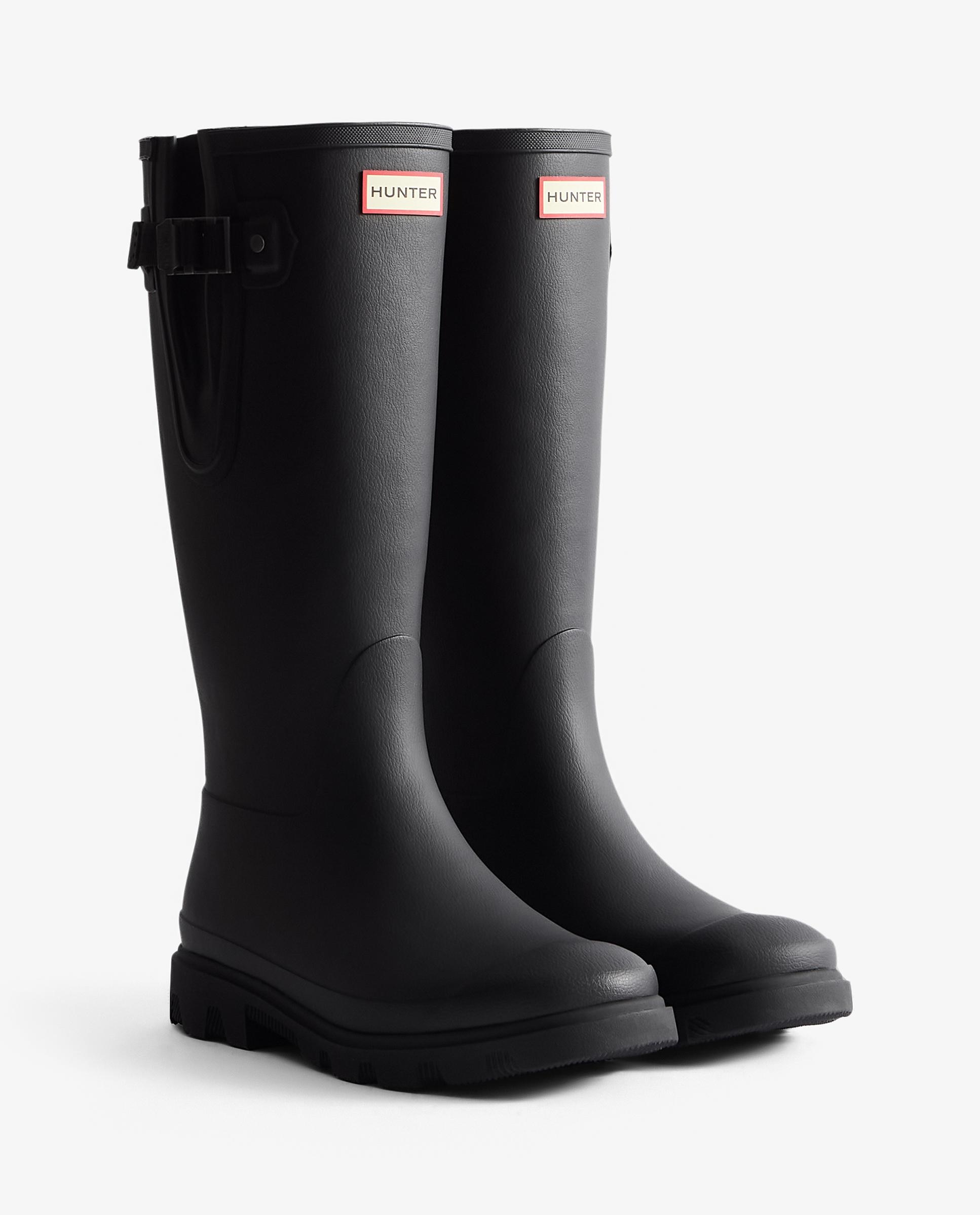 Botas de agua unisex field downpour con hebilla ajustable - Hunter - Negro Negro-3