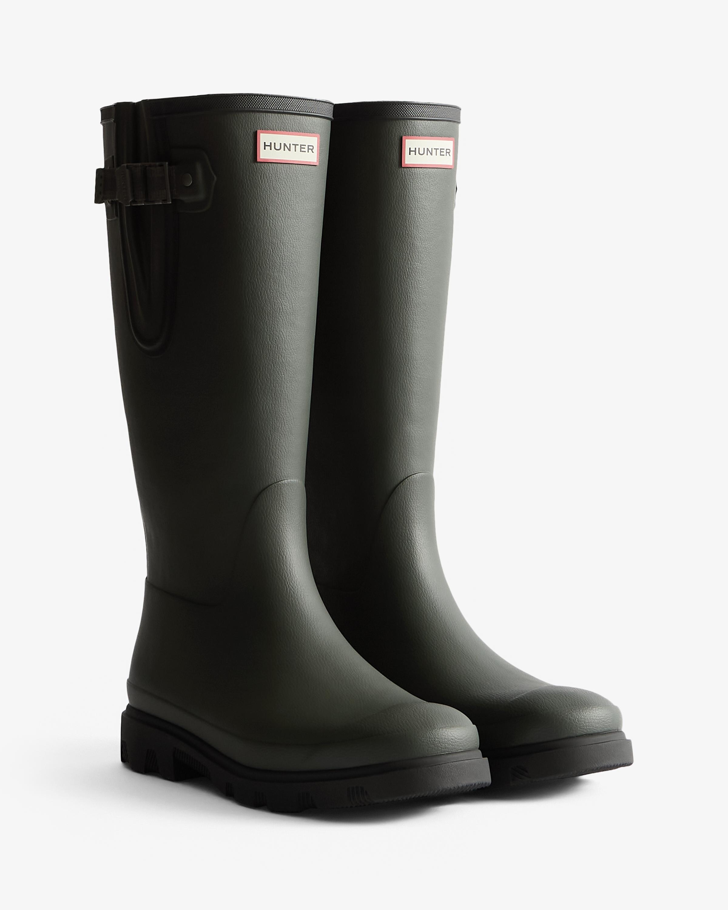 Botas de agua unisex field downpour con hebilla ajustable - Hunter - Verde oscuro Verde oscuro-2