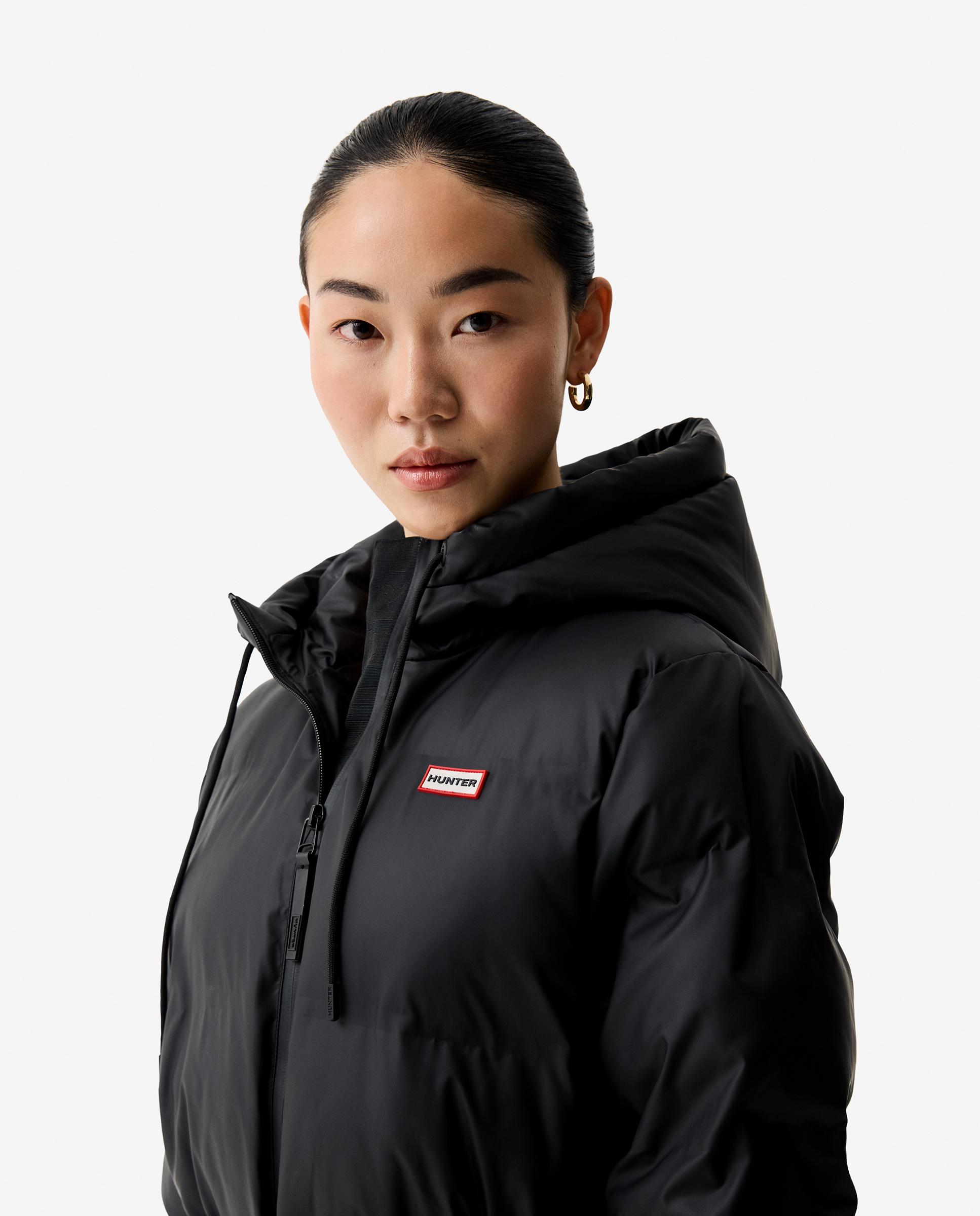 Chaqueta de mujer impermeable de poliéster - Hunter - Negro Negro-4