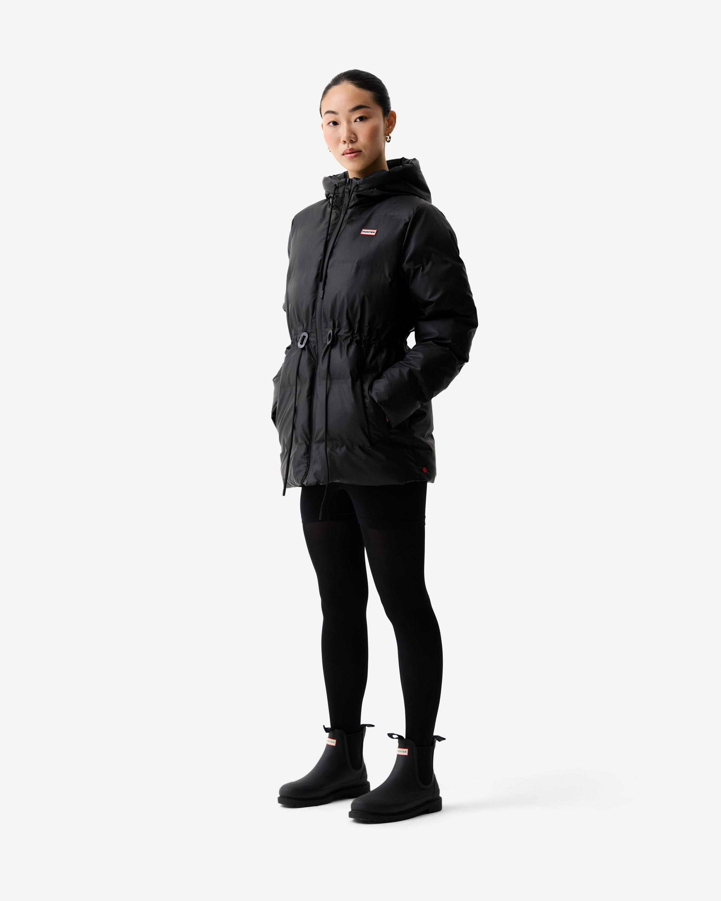 Hunter - Abrigo de mujer Lemhi Sonic acolchado con capucha y tirantes interiores.