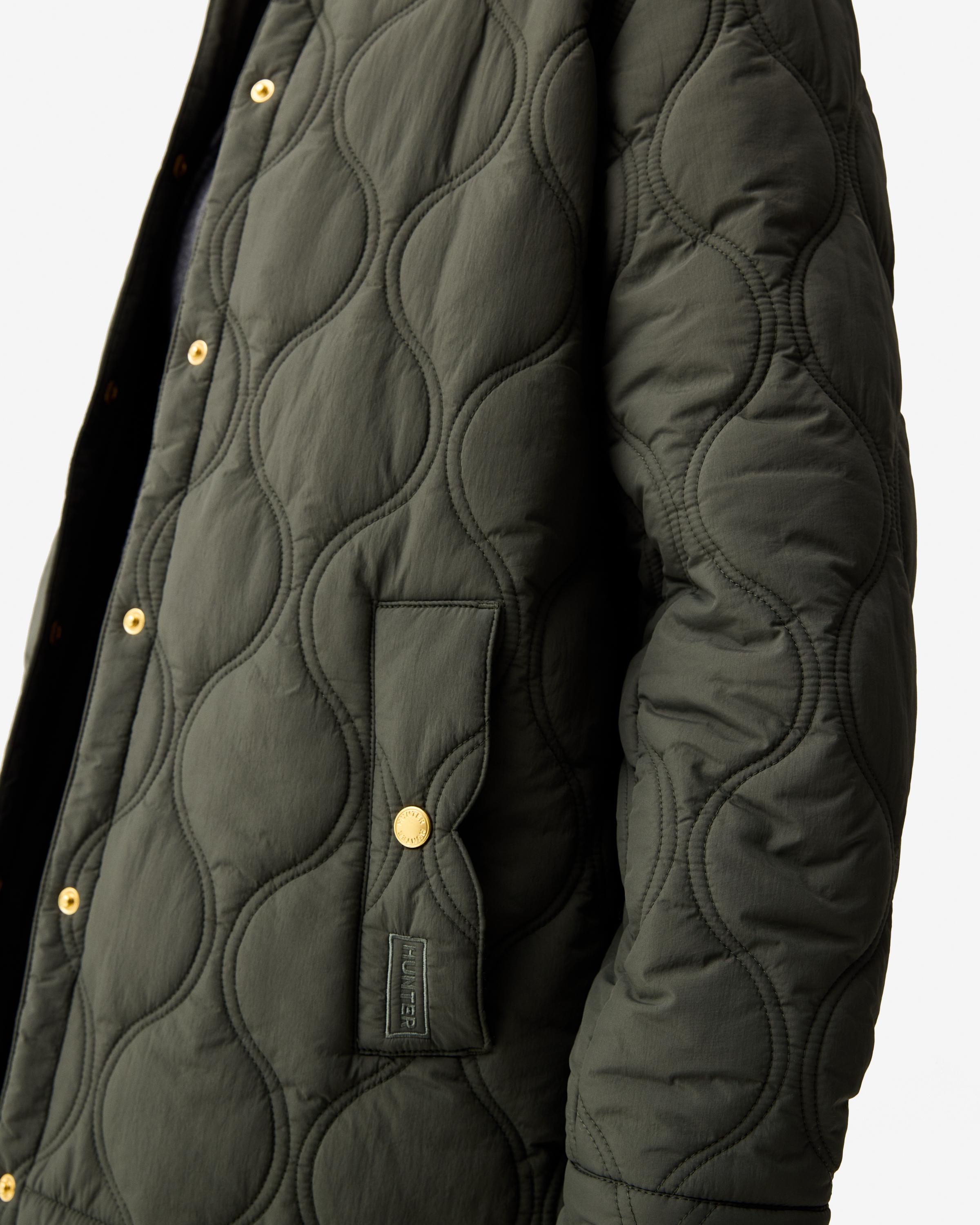 Imagen 2 de Chaqueta de mujer acolchada con cuello en pana - Hunter - Verde Verde