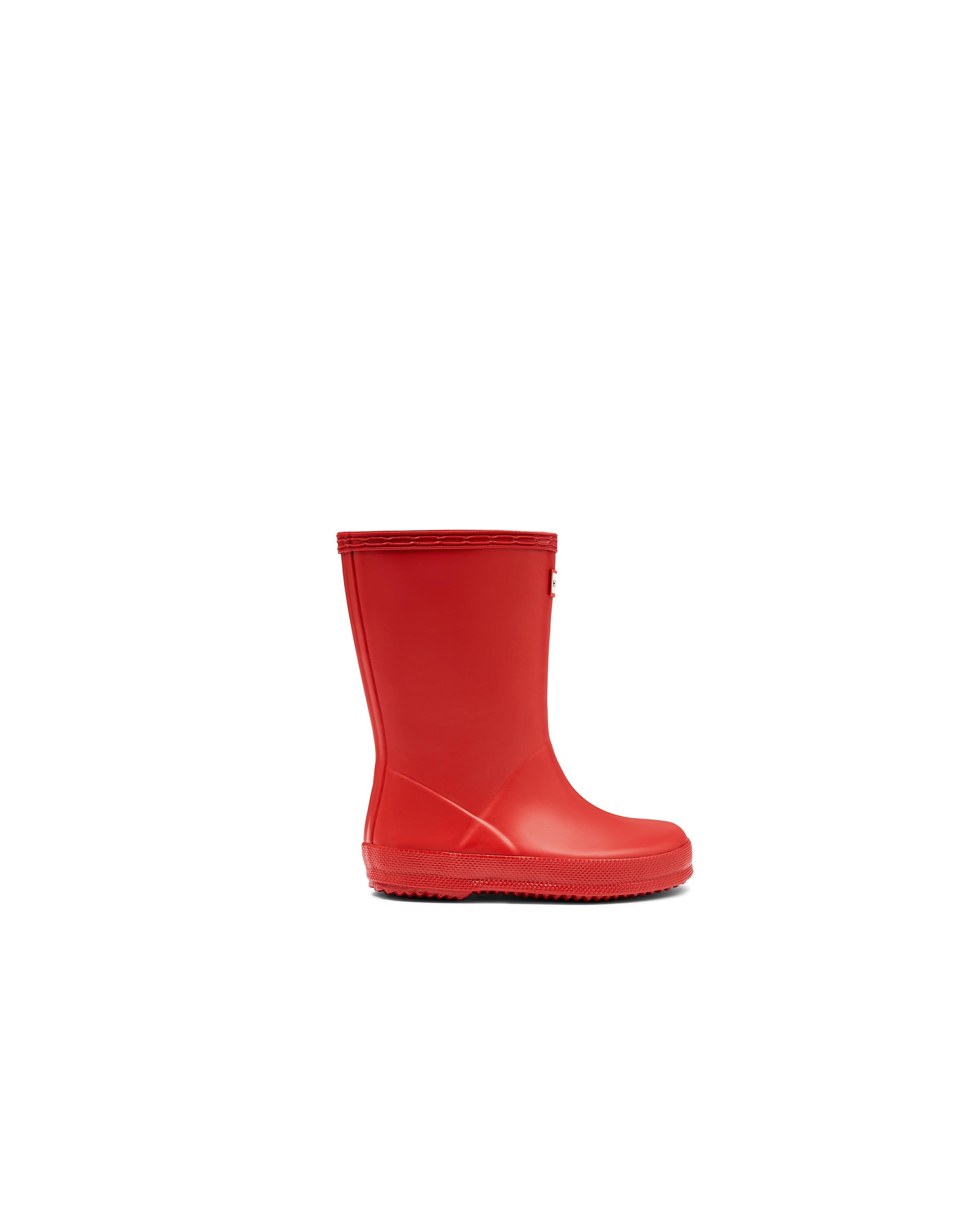 Bota de agua FIRST KIDS lisa para niño. - Hunter - Rojo Rojo-1