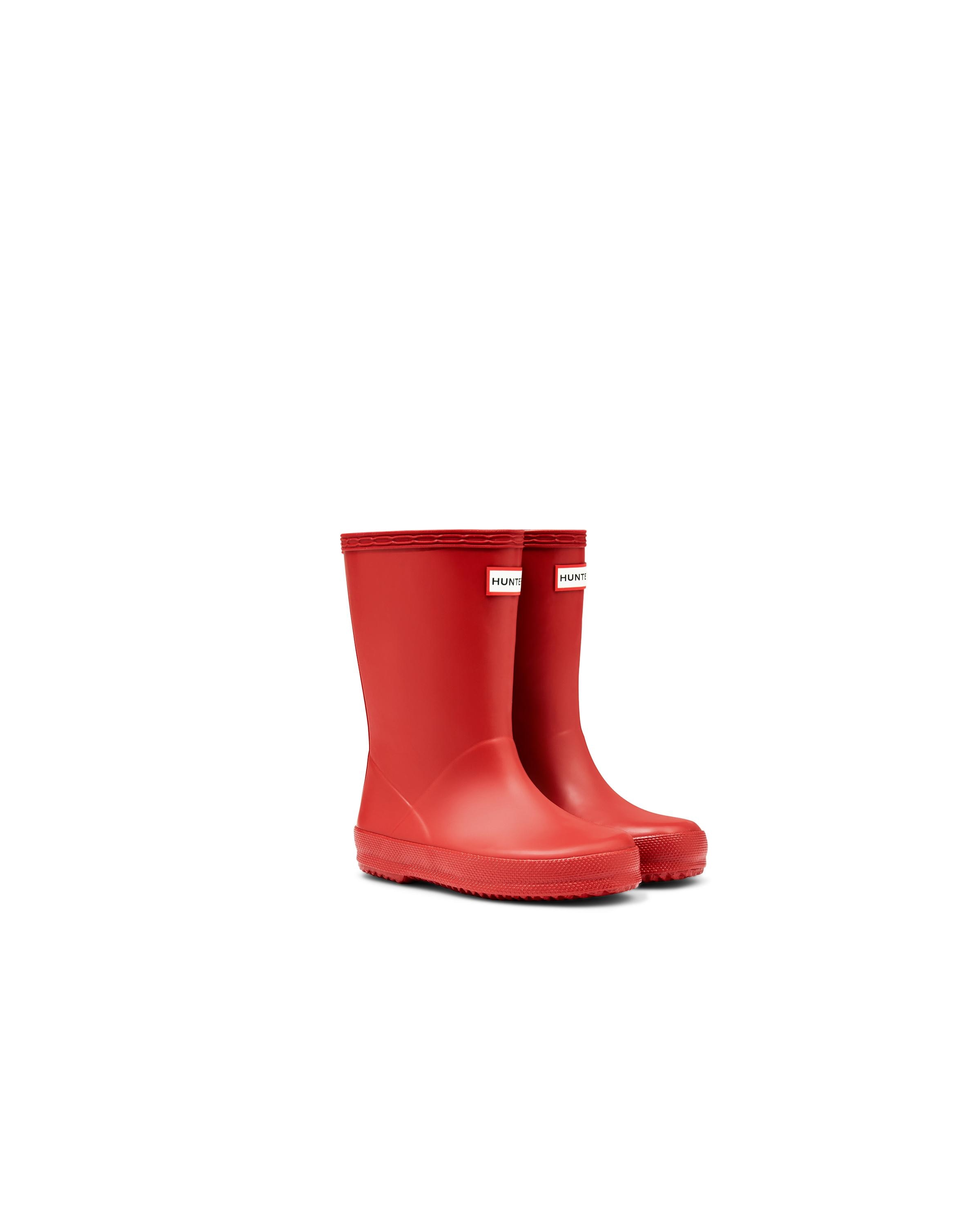 Bota de agua FIRST KIDS lisa para niño. - Hunter - Rojo Rojo-2