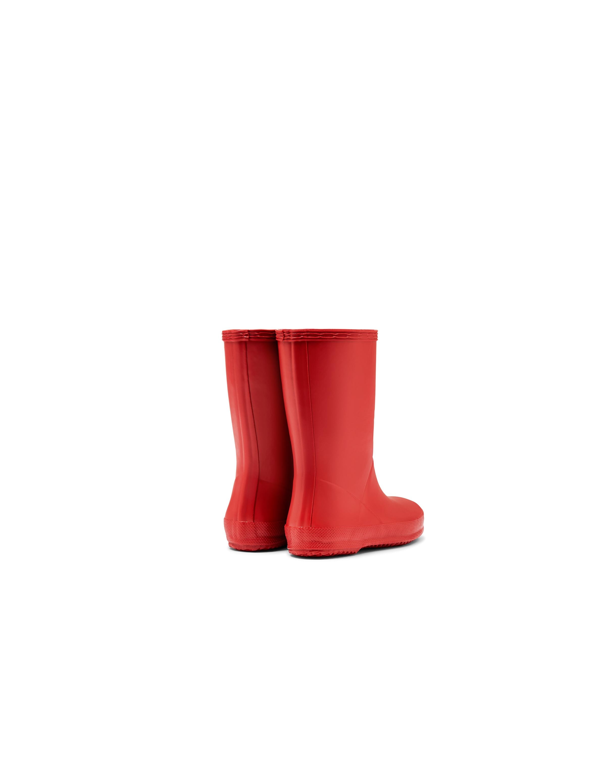Bota de agua FIRST KIDS lisa para niño. - Hunter - Rojo Rojo-3