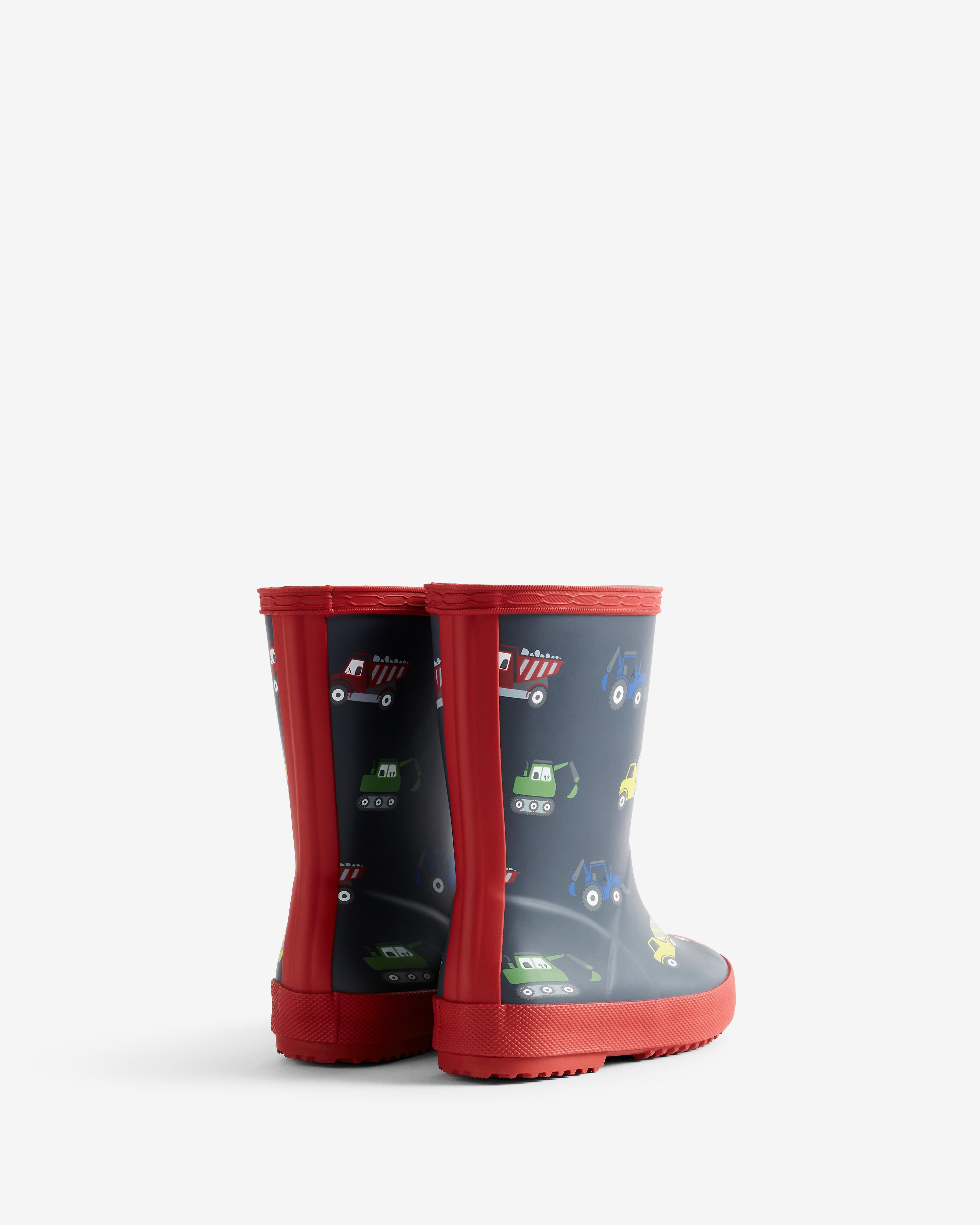 Bota de agua FIRST KIDS con estampado de construcciones para niño. - Hunter - Azul oscuro Azul oscuro-3
