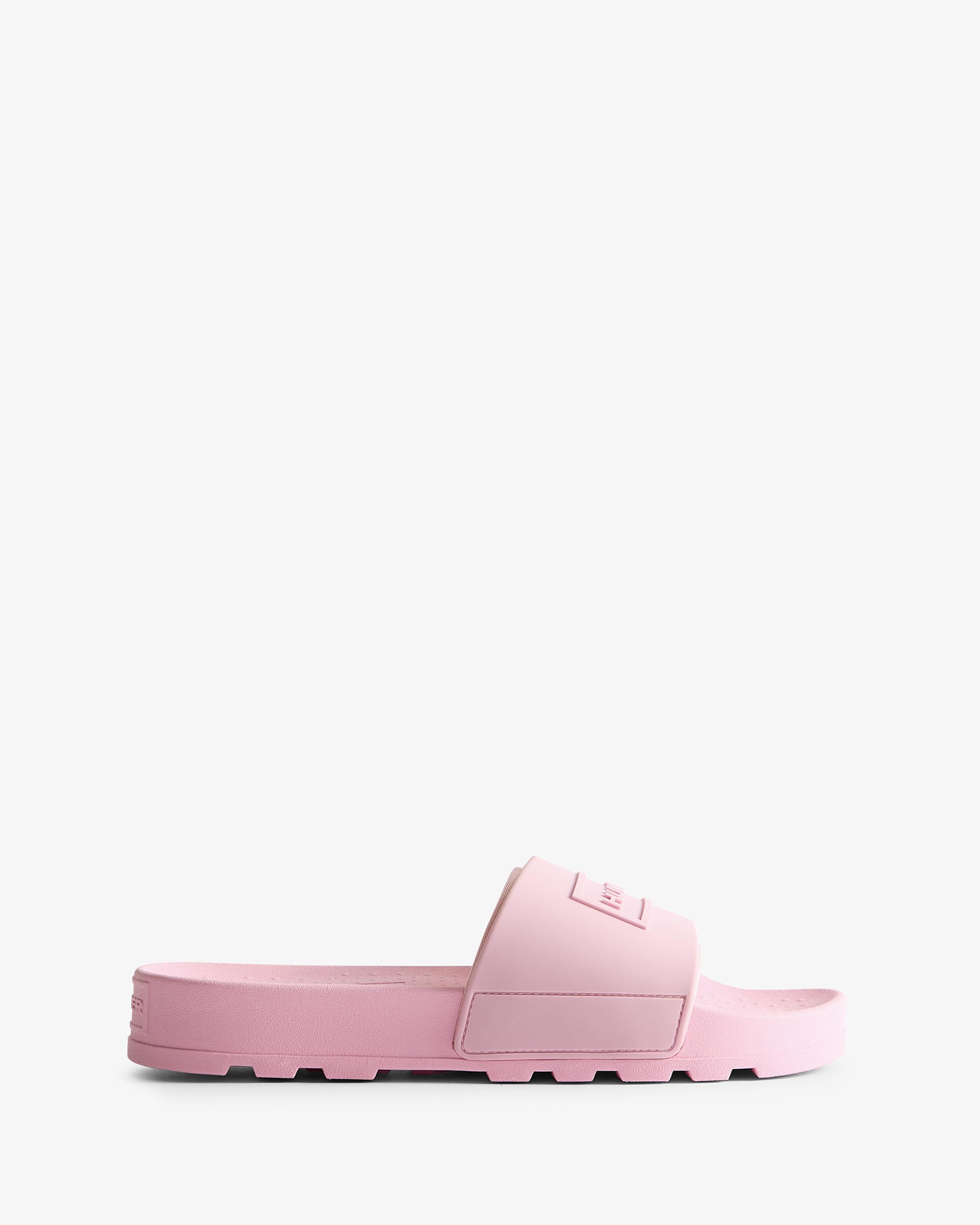 Hunter - Sandalias unisex core embossed silicone lisas con logo.