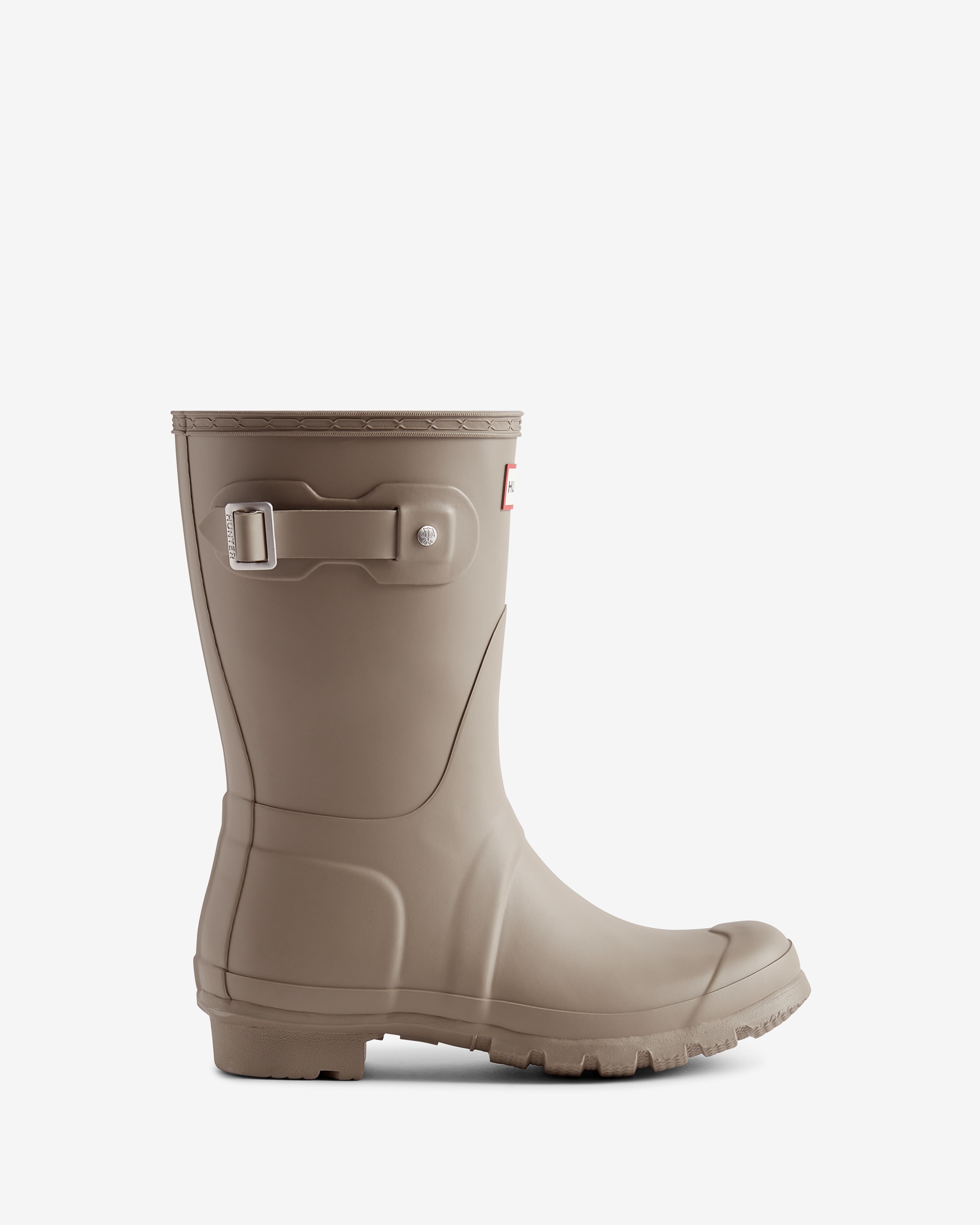 Hunter - Botas de mujer original short lisas con hebilla.
