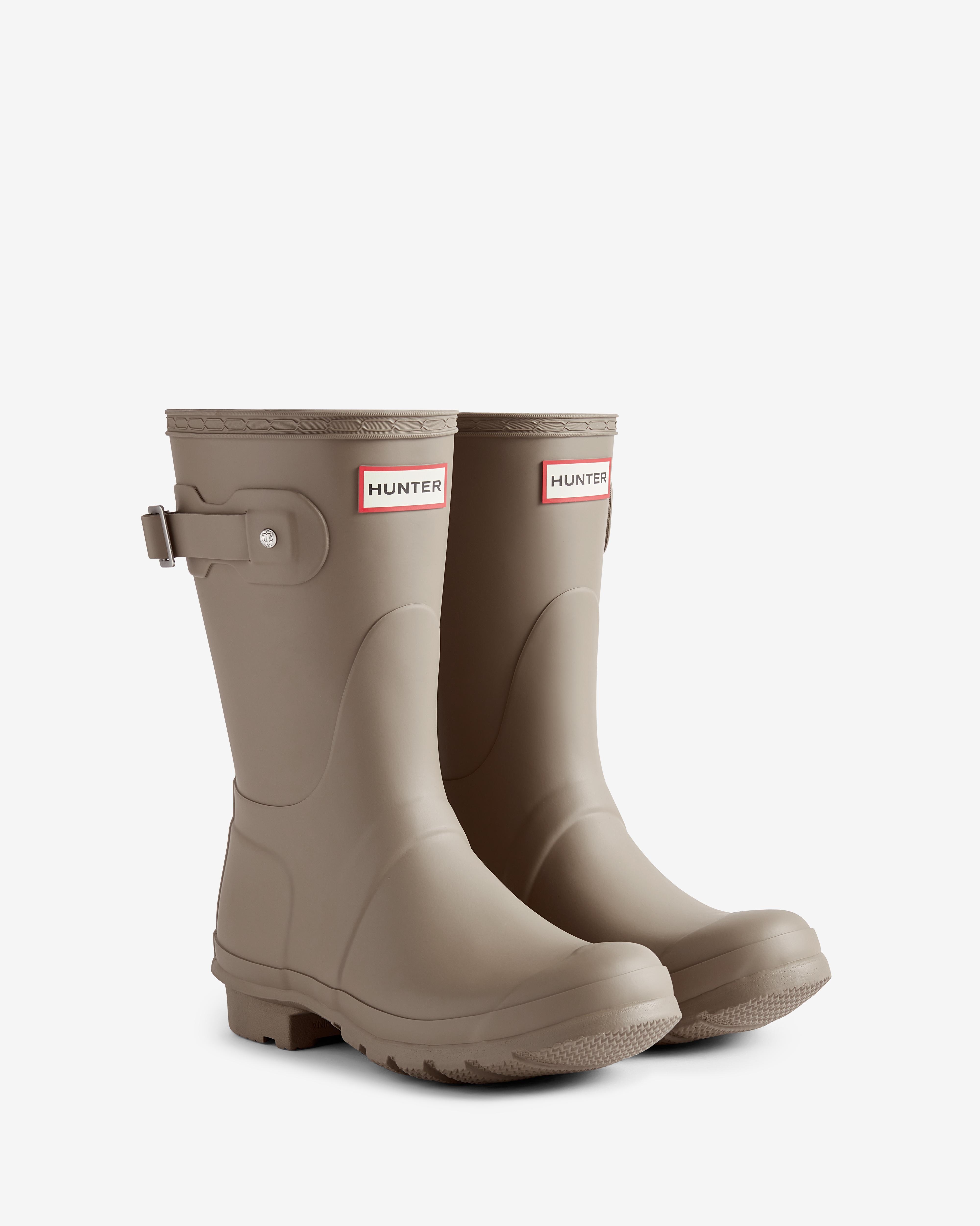 Botas de agua de mujer original short cortas y con hebilla ajustable - Hunter - Gris oscuro Gris oscuro-3