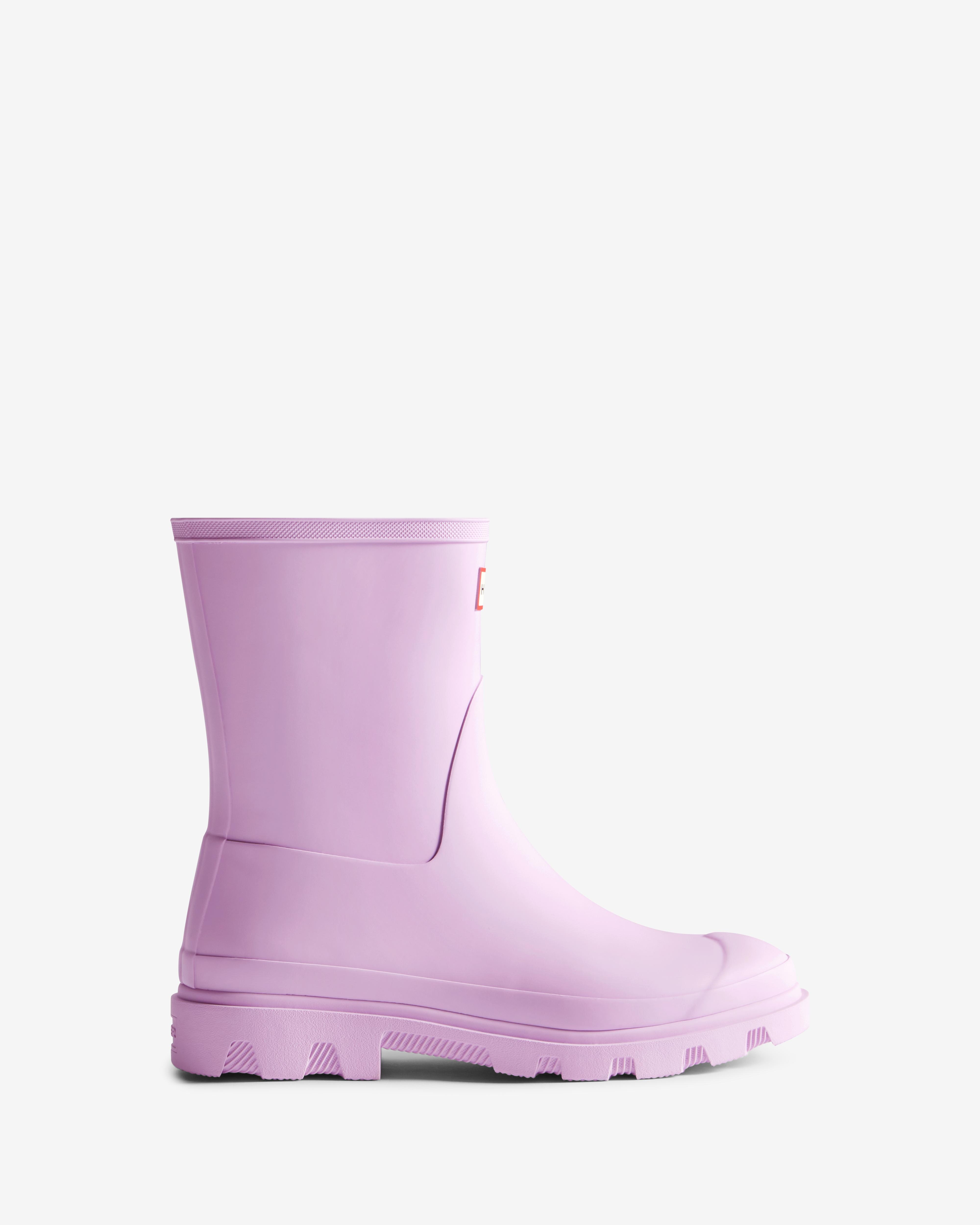 Hunter - Botas de agua unisex Downpour Short caña media lisas con suela track.