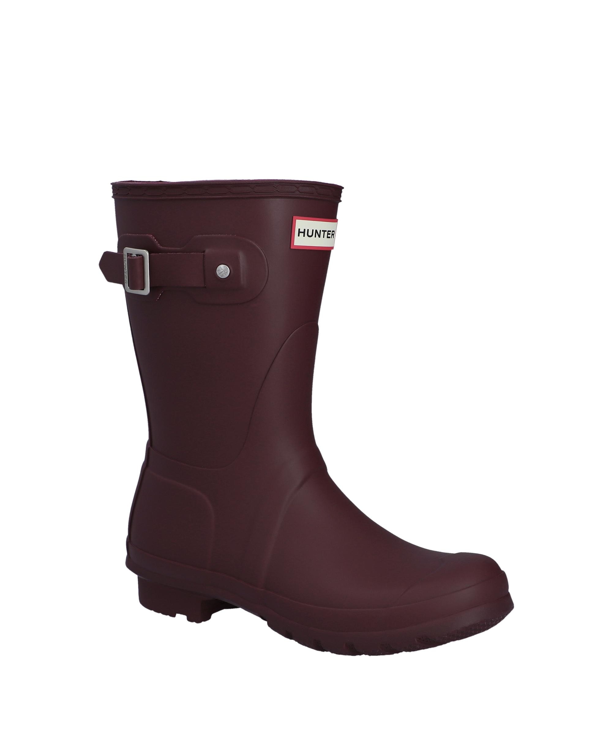 Botas de agua de mujer original short cortas y con hebilla ajustable - Hunter - Burdeos Burdeos-2