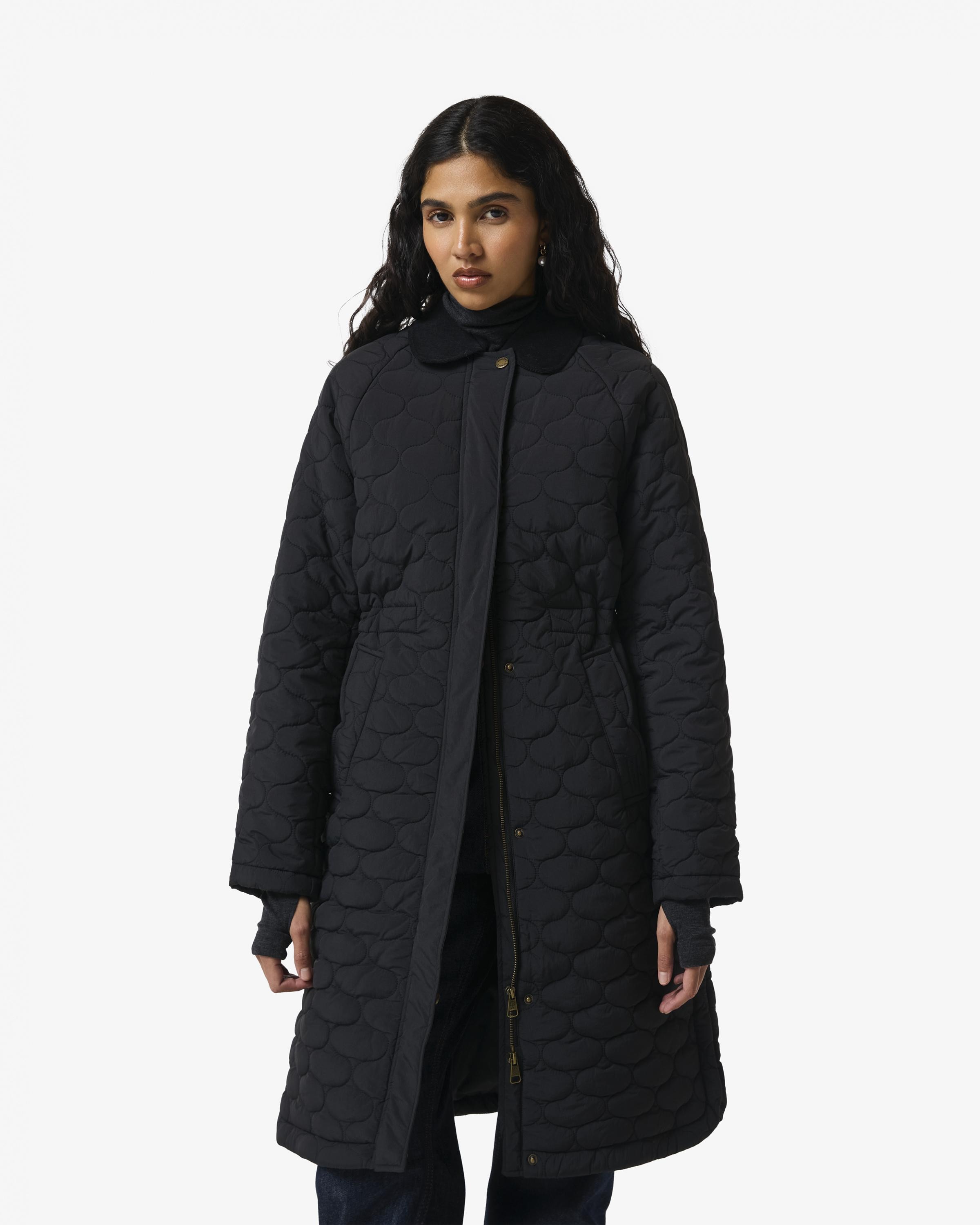 Abrigo de mujer impermeable - Hunter - Negro Negro-2