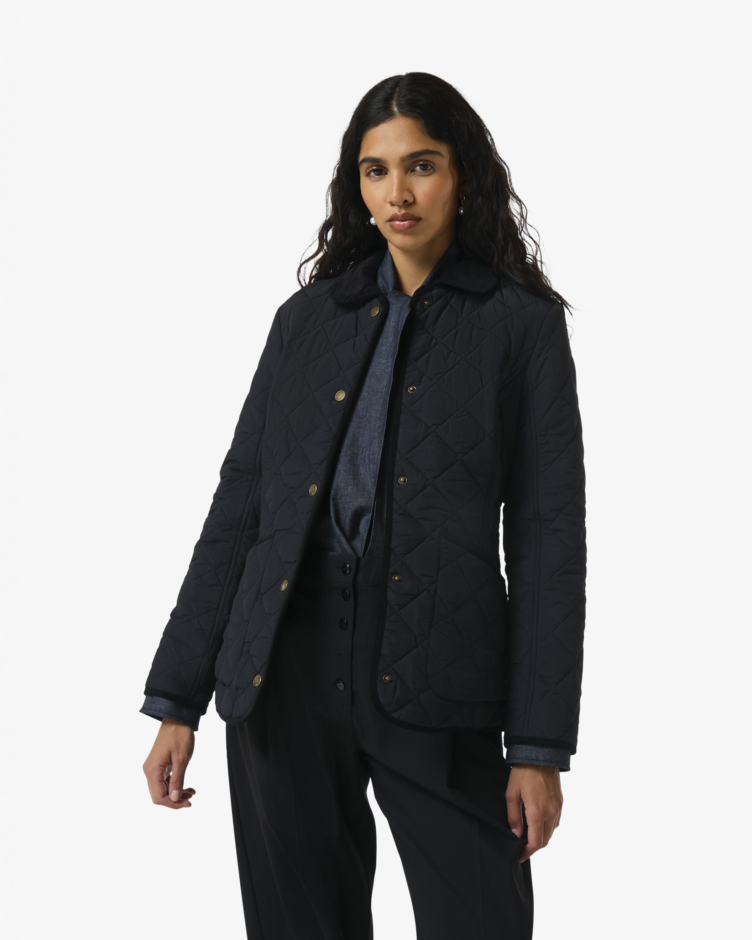 Chaqueta de mujer de nylon - Hunter - Negro Negro-1