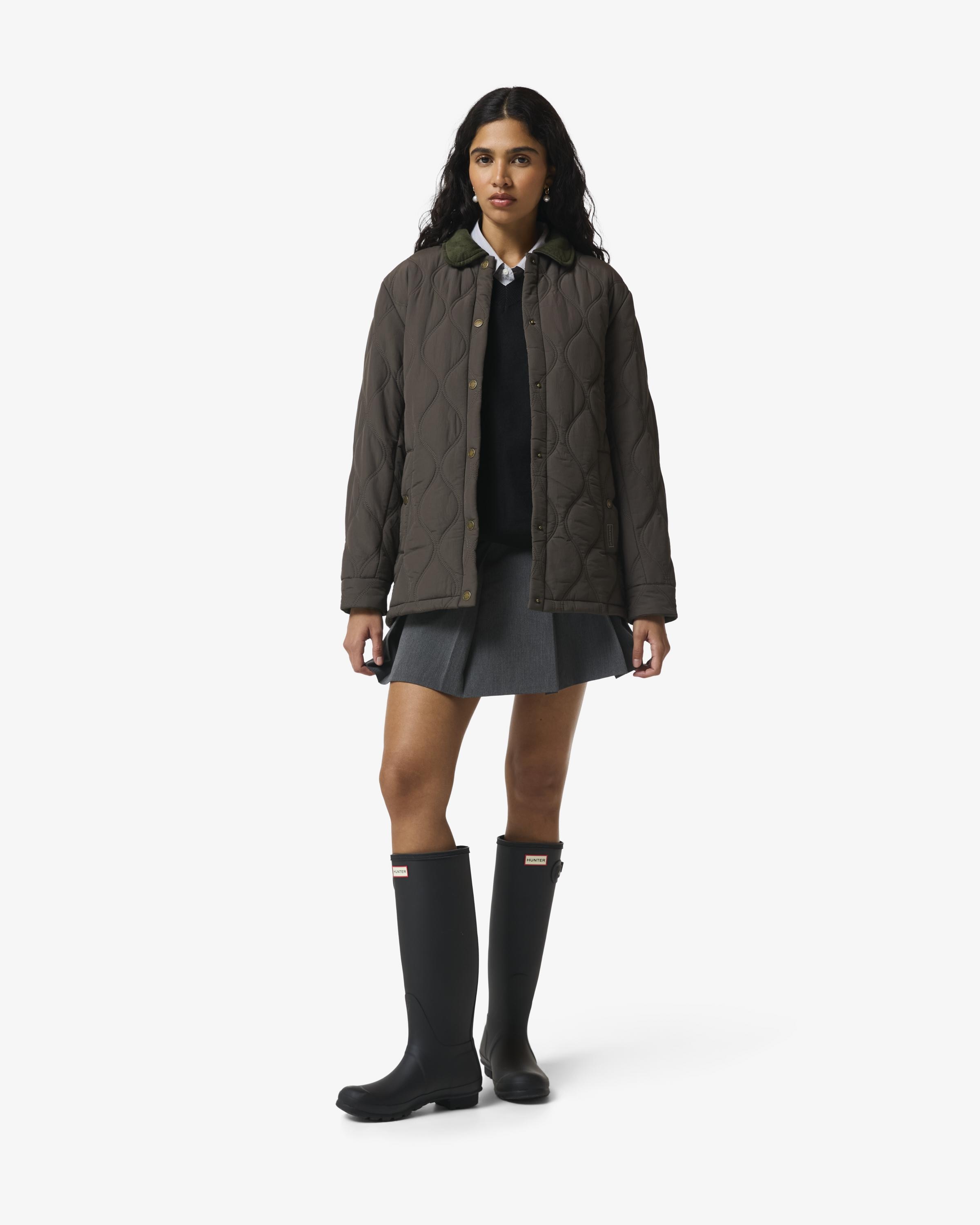 Chaqueta de mujer de algodón - Hunter - Marrón chocolate Marrón chocolate-1