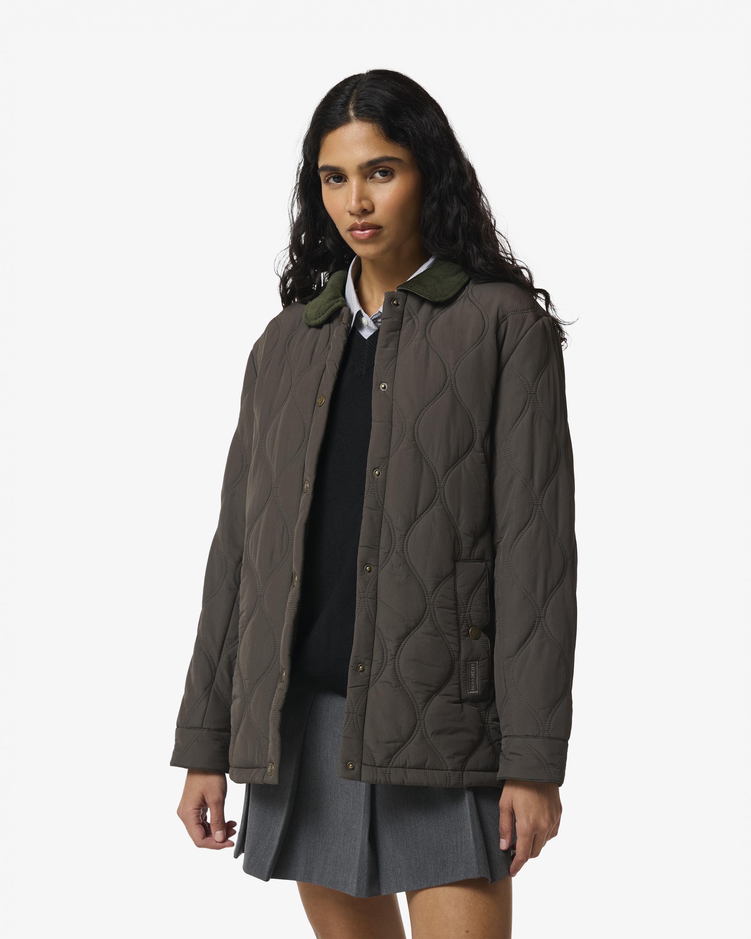 Chaqueta de mujer de algodón - Hunter - Marrón chocolate Marrón chocolate-2