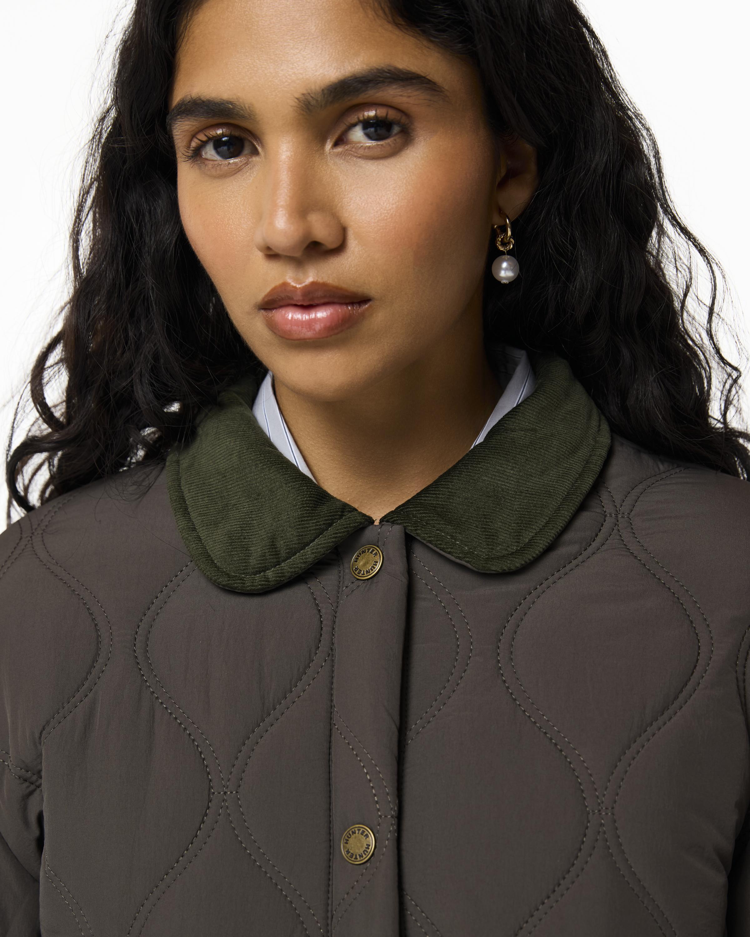 Chaqueta de mujer de algodón - Hunter - Marrón chocolate Marrón chocolate-4