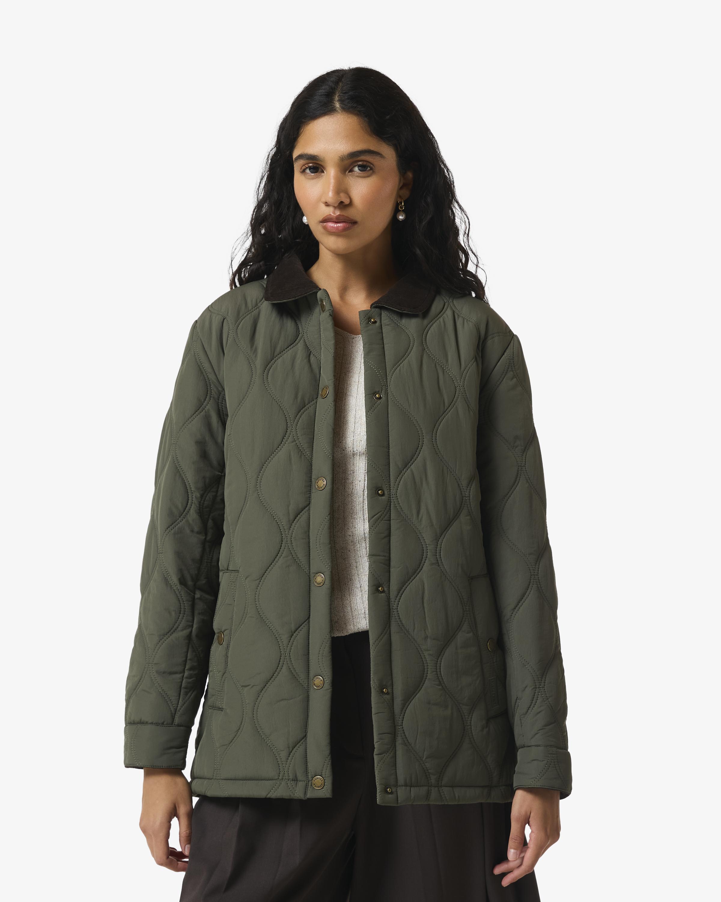 Chaqueta de mujer de algodón - Hunter - Verde Verde-2
