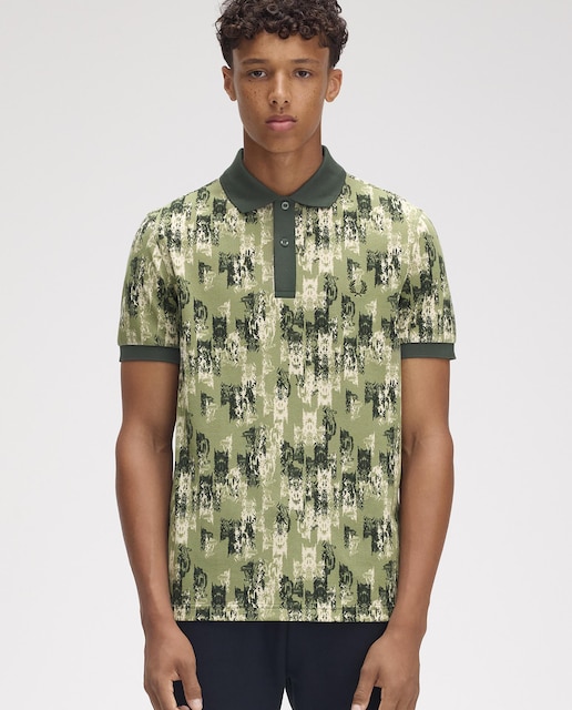 Imagen 0 de Polo de hombre de manga corta con estampado abstracto