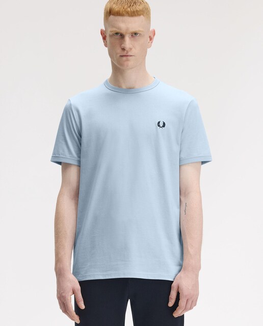 Imagen 0 de Camiseta de hombre ringer manga corta con cuello redondo