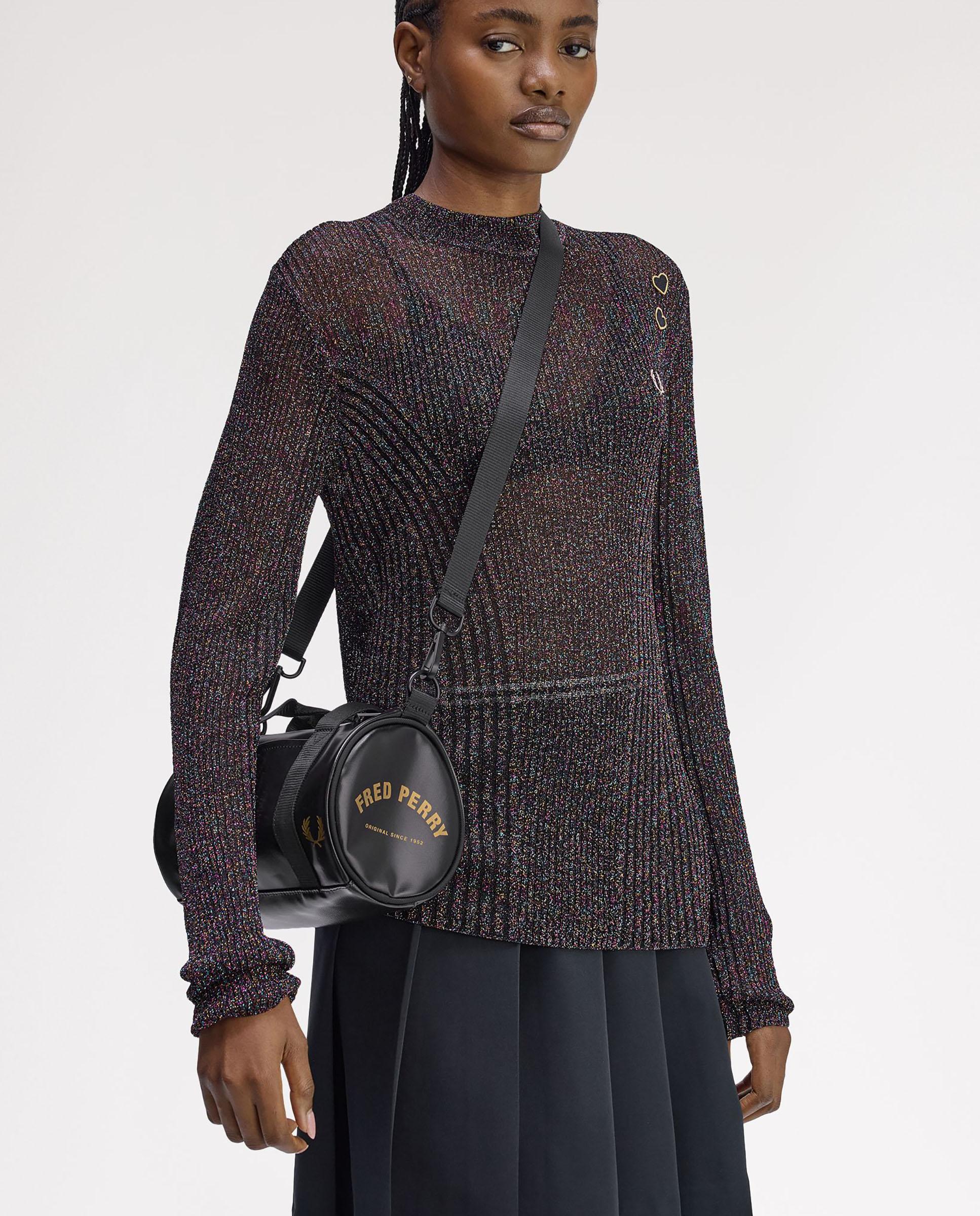 Imagen 4 de Bandolera deportiva de hombre pequeña con cremallera - Fred Perry - Negro Negro