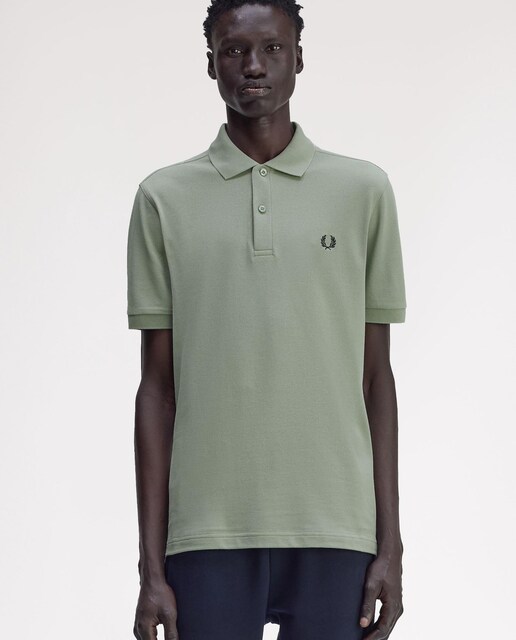 Imagen 0 de Polo de hombre liso de manga corta en piqué de algodón