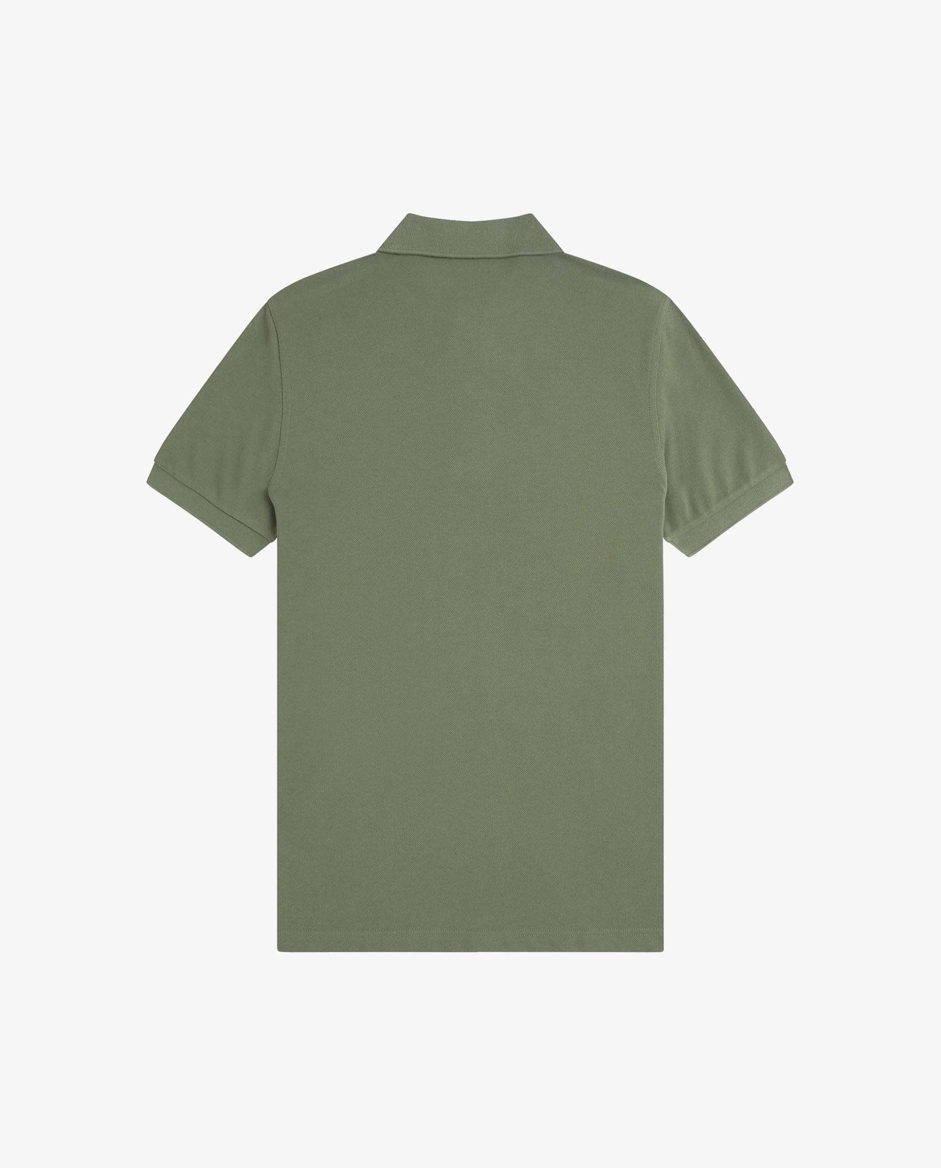 Polo de hombre liso de manga corta en piqué de algodón - Fred Perry - Kaki Kaki-6
