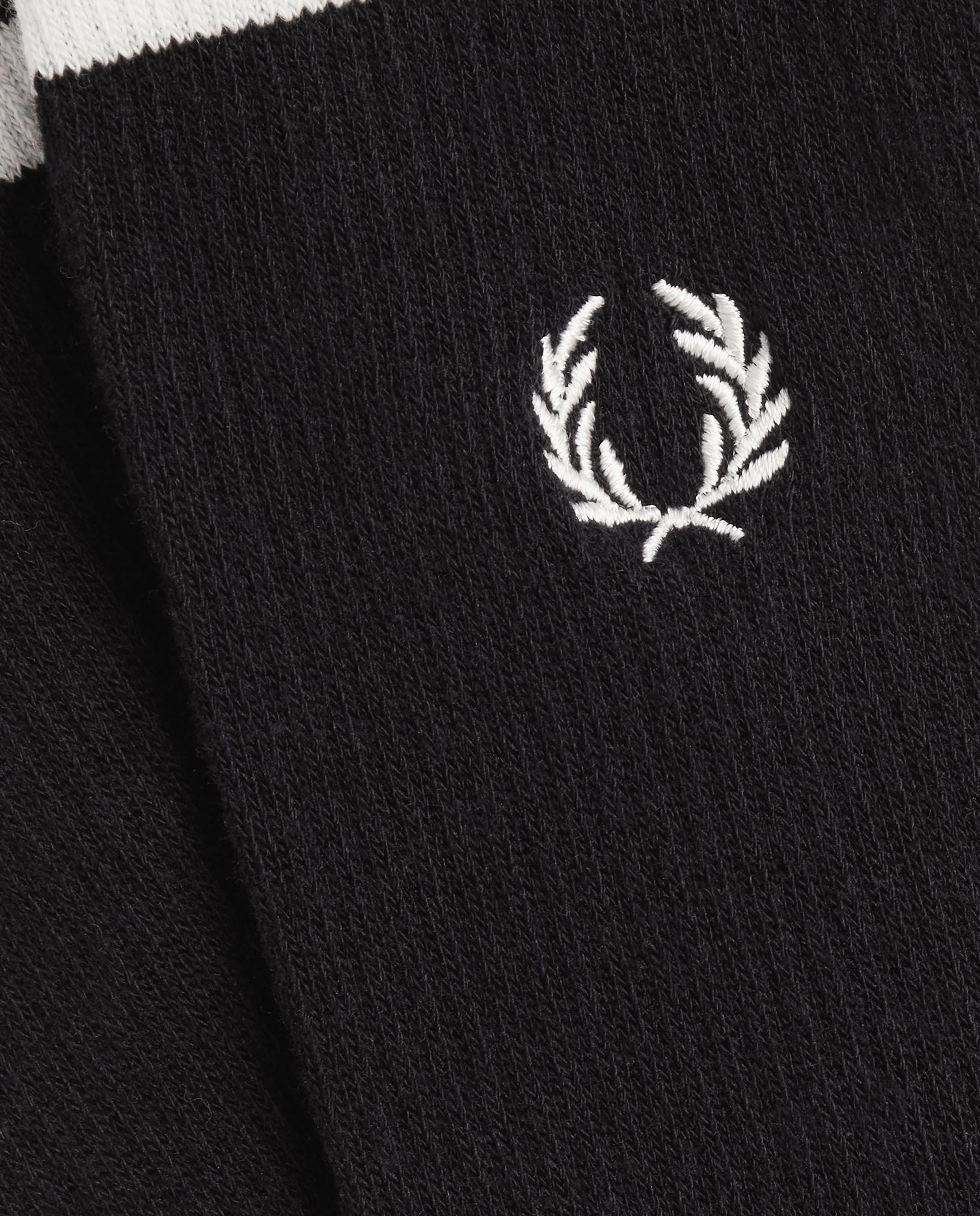 Imagen 2 de Calcetines altos de hombre deportivos con dos franjas - Fred Perry - Negro / Blanco Negro / Blanco