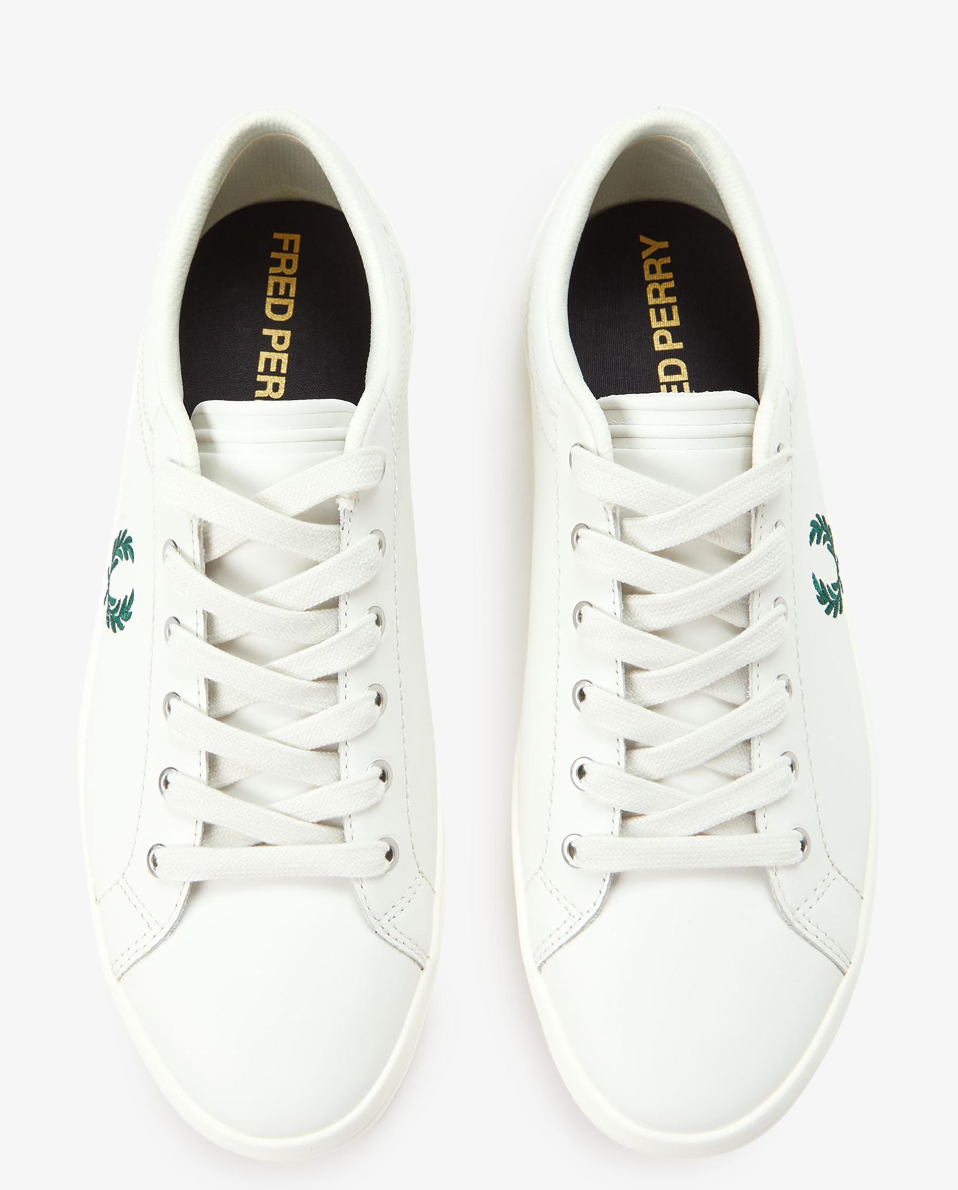 Deportivas hombre baseline de piel - Fred Perry - Blanco Blanco-6