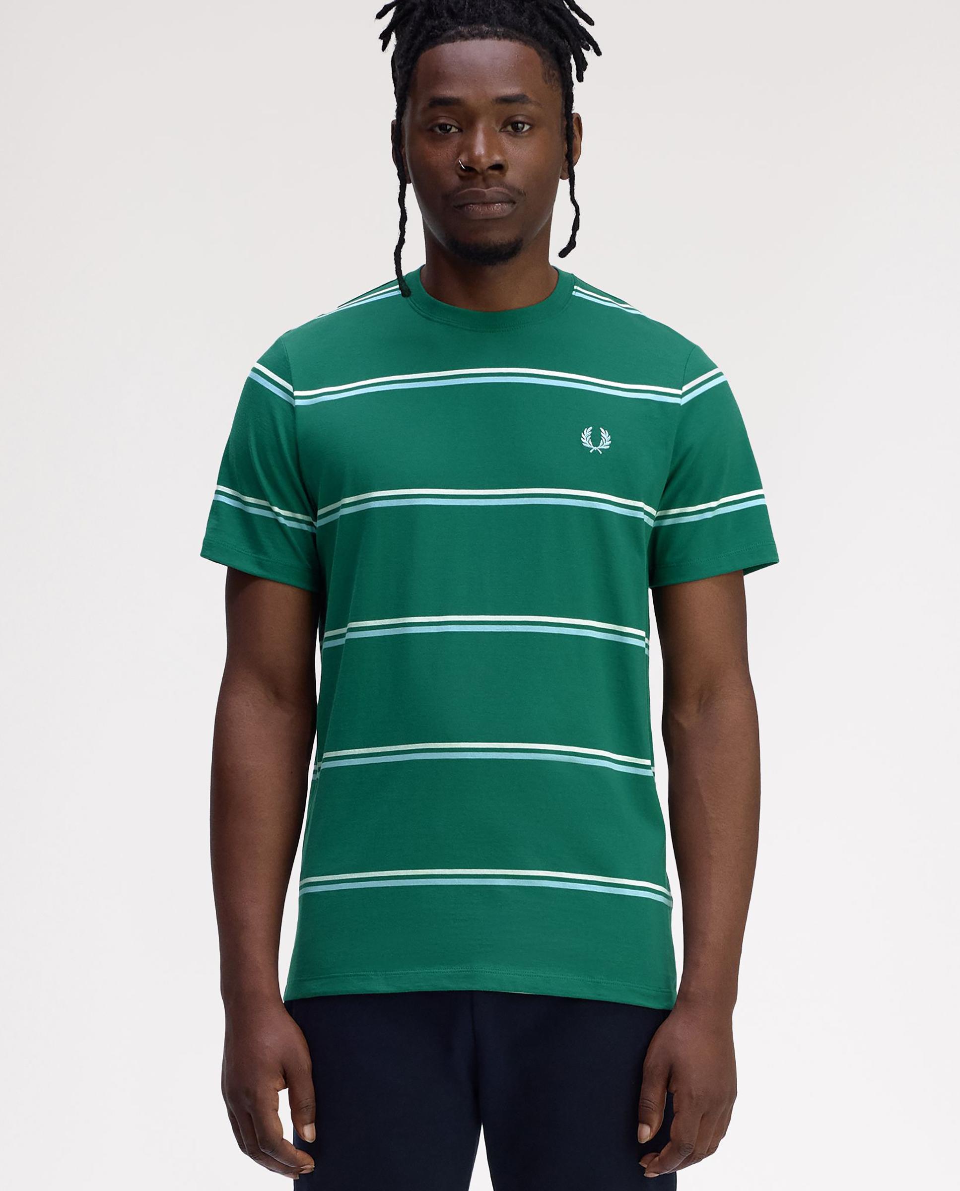 Fred Perry - Camiseta de hombre manga corta a rayas.