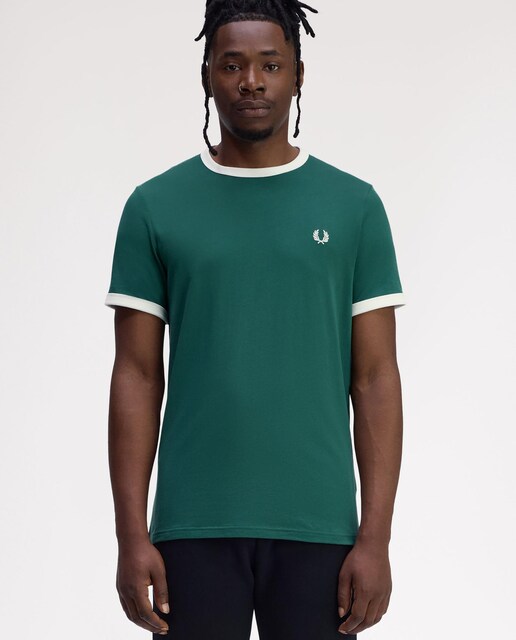 Imagen 0 de Camiseta de hombre ringer manga corta con cuello redondo