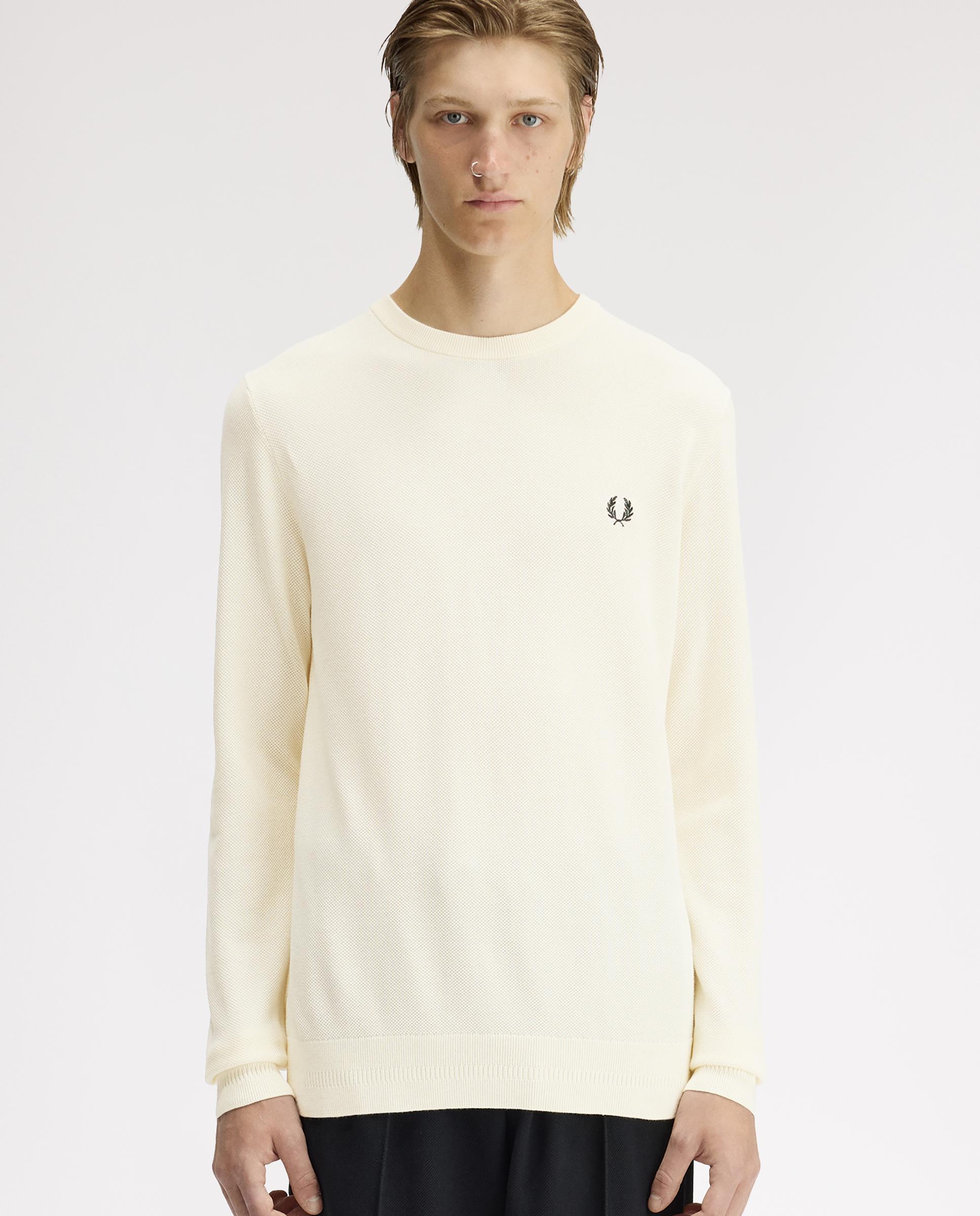 Imagen 0 de Jersey de hombre liso con cuello redondo Crudo