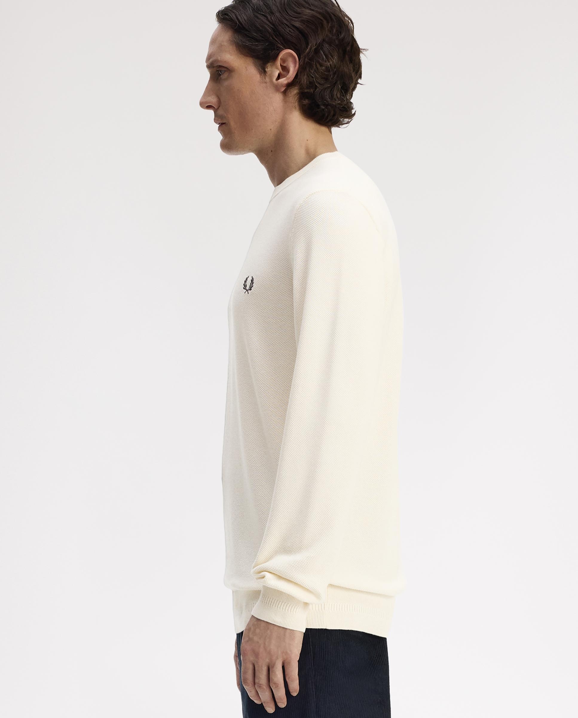 Imagen 4 de Jersey de hombre liso con cuello redondo - Fred Perry - Crudo Crudo