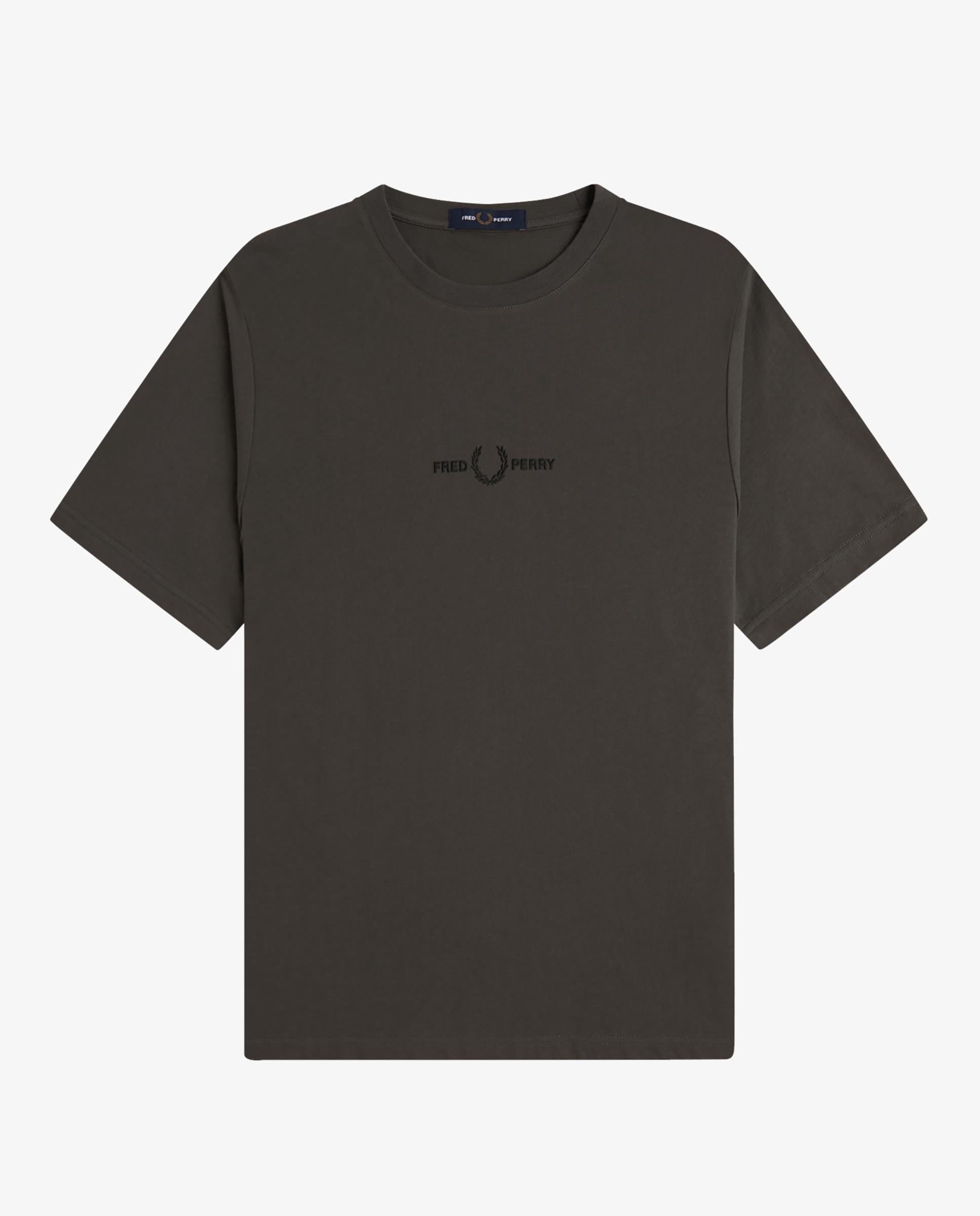 Camiseta de hombre de manga corta con cuello redondo - Fred Perry - Verde pardo Verde pardo-7