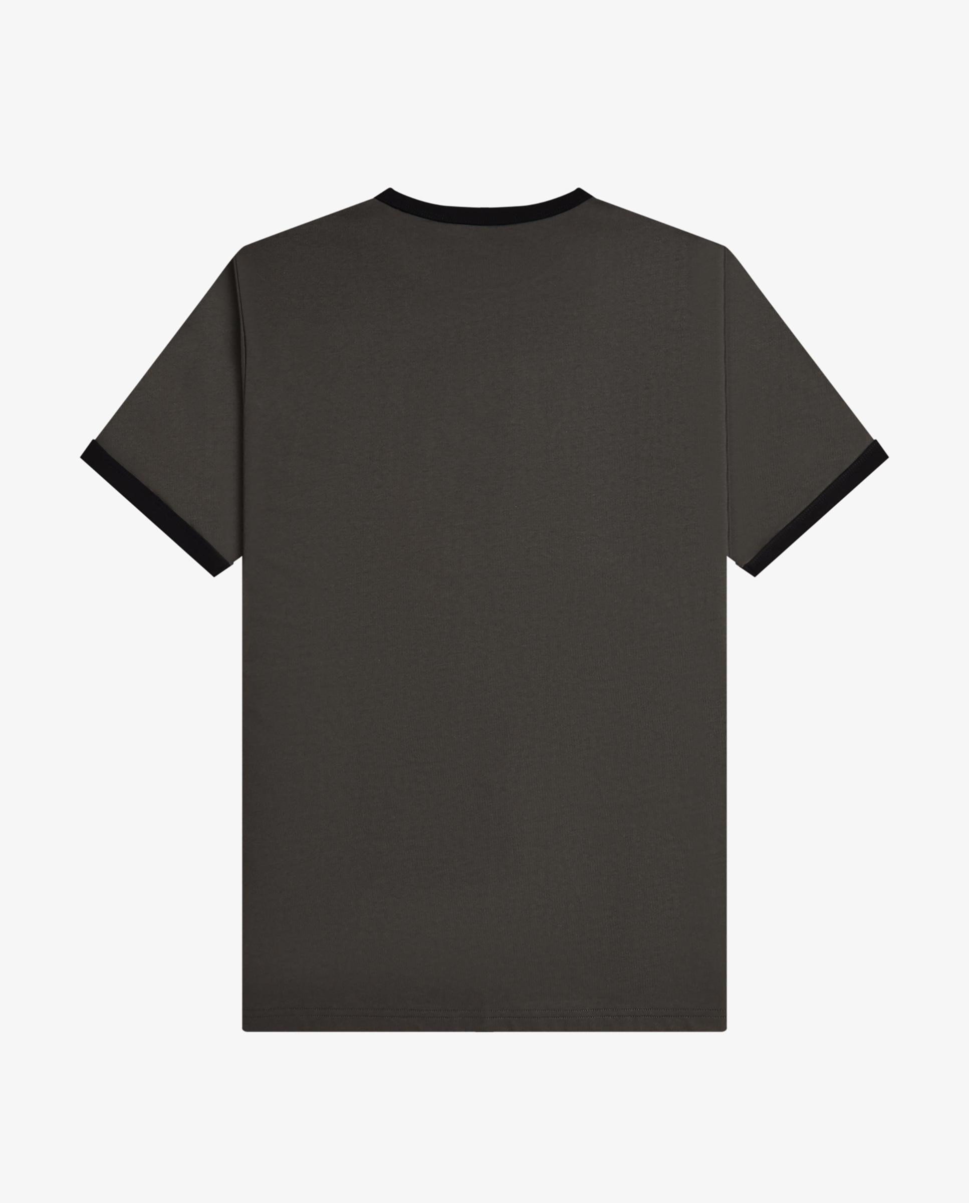 Imagen 5 de Camiseta de hombre ringer manga corta con cuello redondo - Fred Perry - Verde pardo Verde pardo
