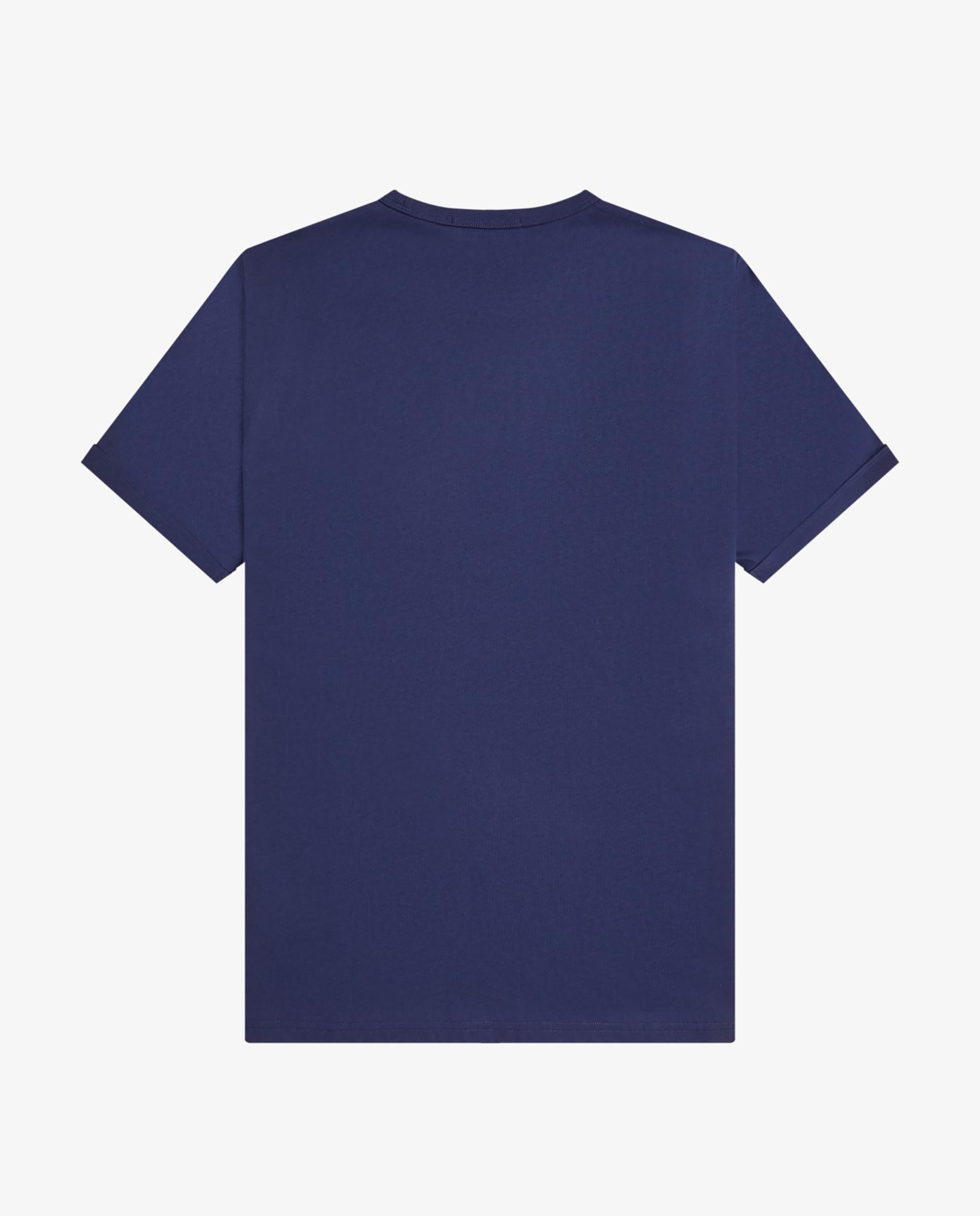 Imagen 5 de Camiseta de hombre ringer manga corta con cuello redondo - Fred Perry - Azul oscuro Azul oscuro